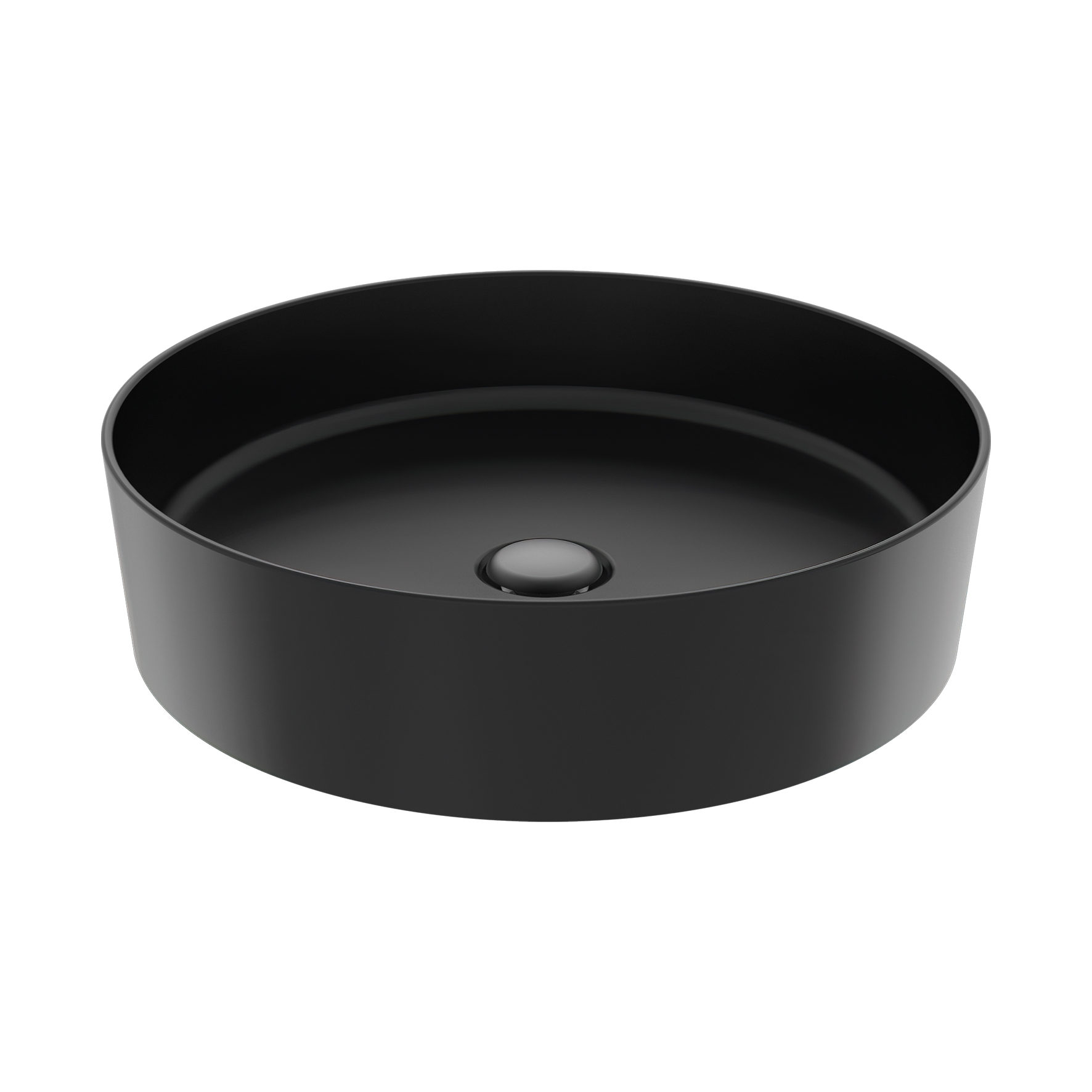 CREAVIT LOOP WASKOM - OPBOUW - ZONDER OVERLOOP - ZONDER KRAANGAT - KERAMIEK - 45X11,5X45 CM  - HOUTSKOOL ZWART