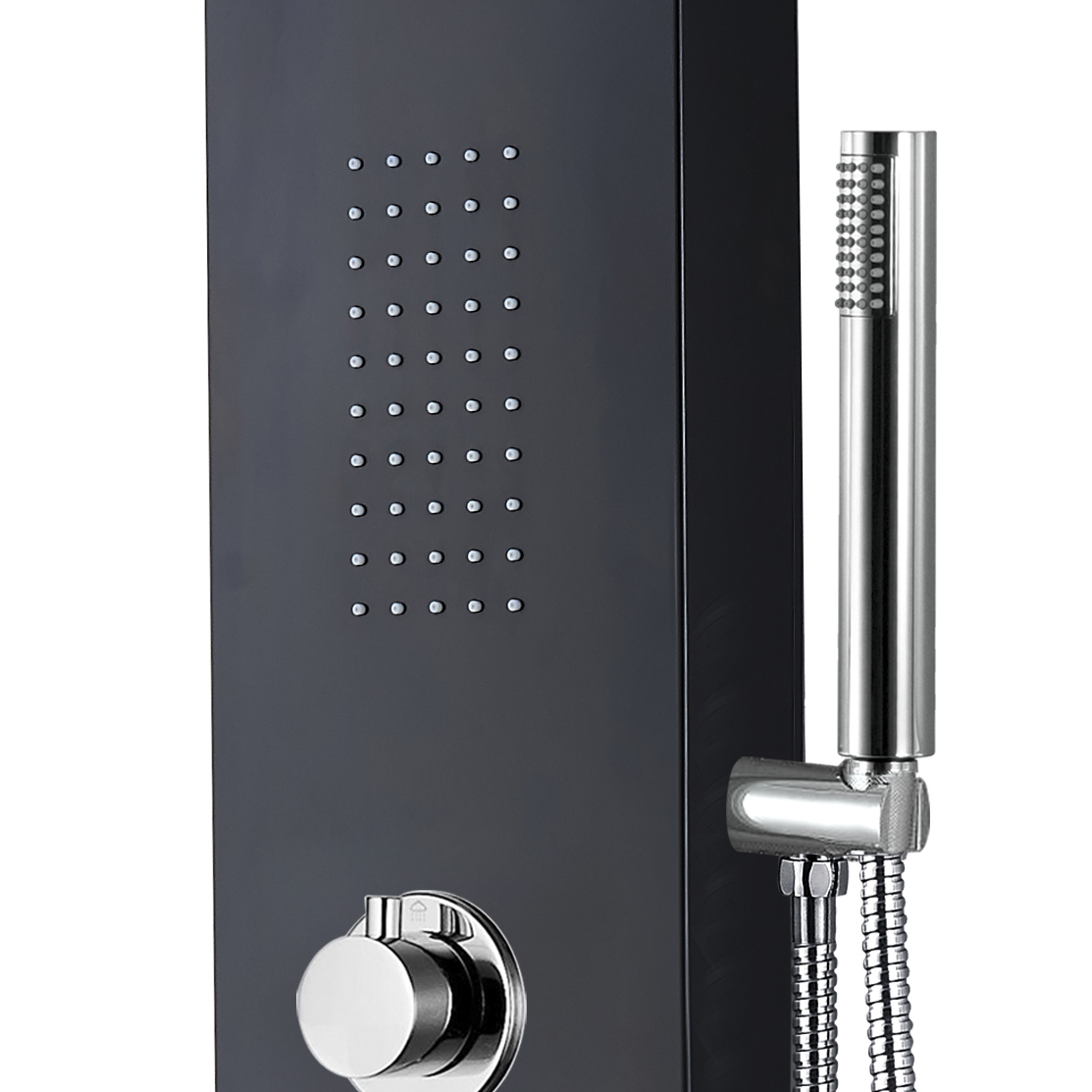 ALONI THERMOSTATIC SHOWER PANEL - BLACK