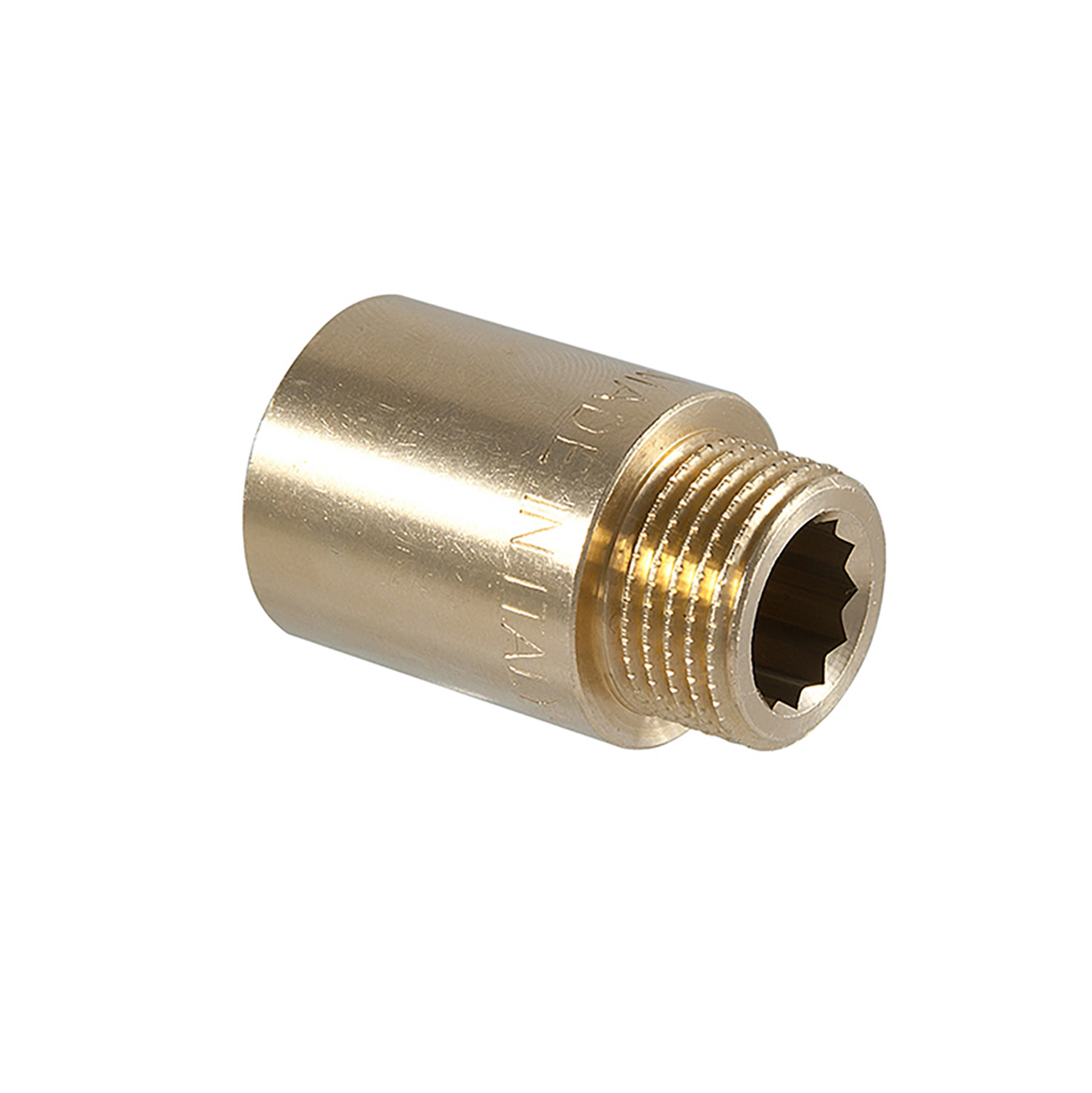 65291280-VERLENGSTUK MESSING 6529 1/2X80MM