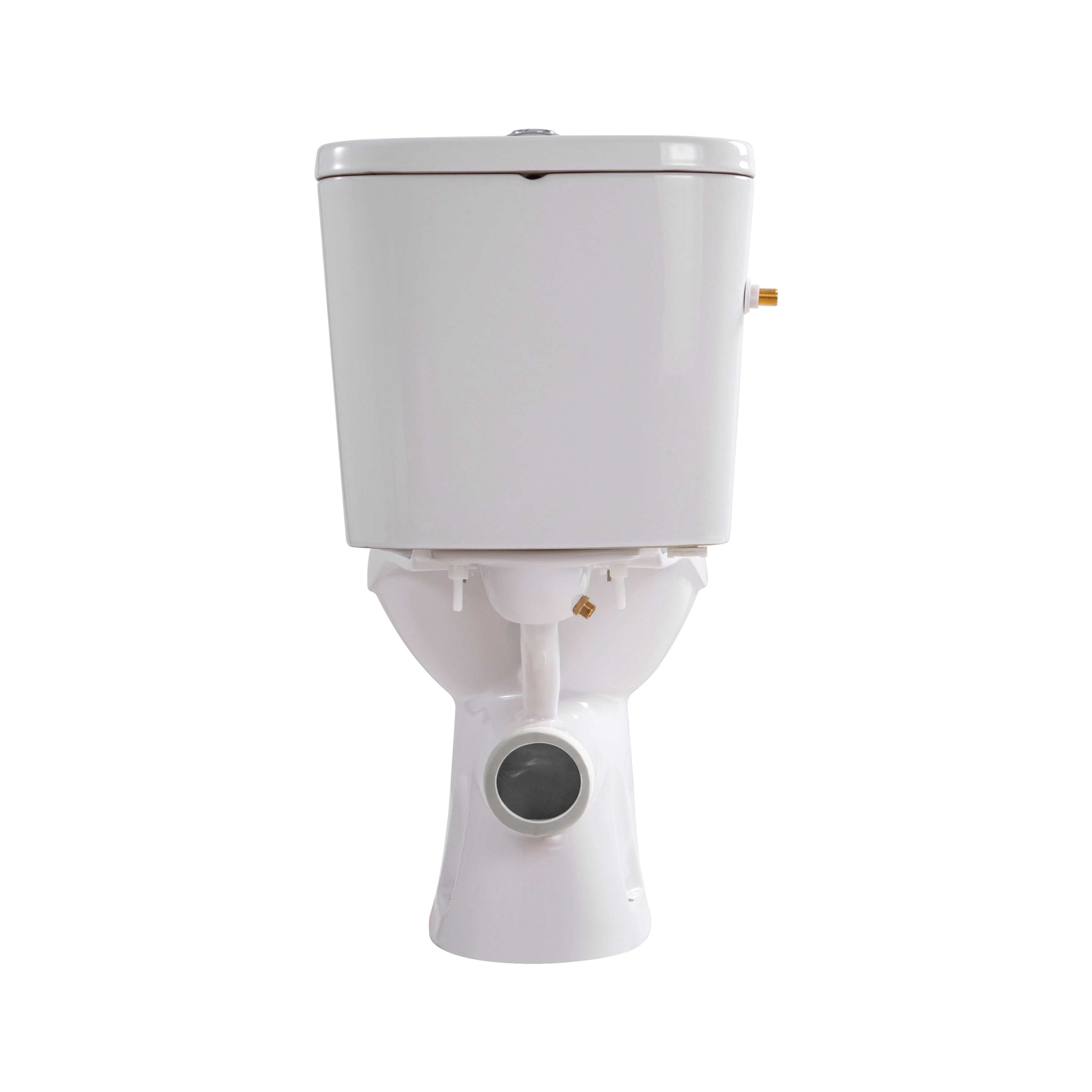 ALONI PRO5027 DUOBLOK - STAAND TOILET MET BIDET - RANDLOOS - P-TRAP - MUURUITLAAT - MET RESERVOIR - MET SPOELMECHANISME - DUBBELE SPOELFUNCTIE 4/6L - MET ZITTING - SOFTCLOSE - QUICK RELEASE - 40X79X65 CM - WIT