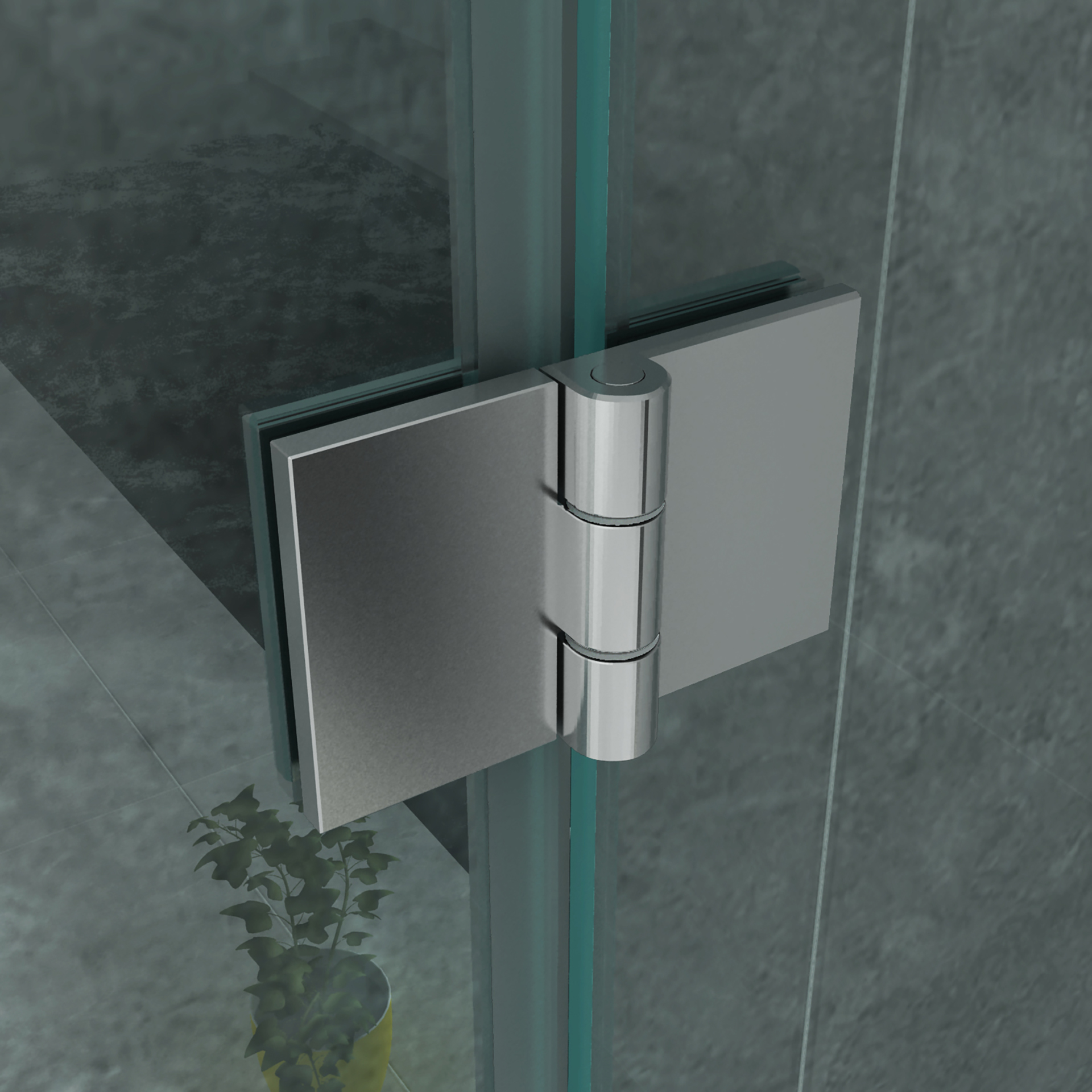 ALONI DOUCHECABINE - DRAAIDEUR, VAST WANDJE EN ZIJWAND - 900 X 1200 X 1950MM - CHROOM - HELDER GLAS