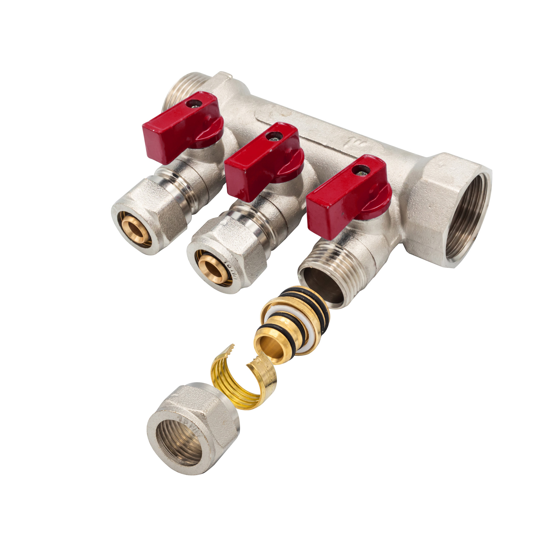 "VERDELER MET BOLKRAAN MV-1"" 3X16 ROOD"