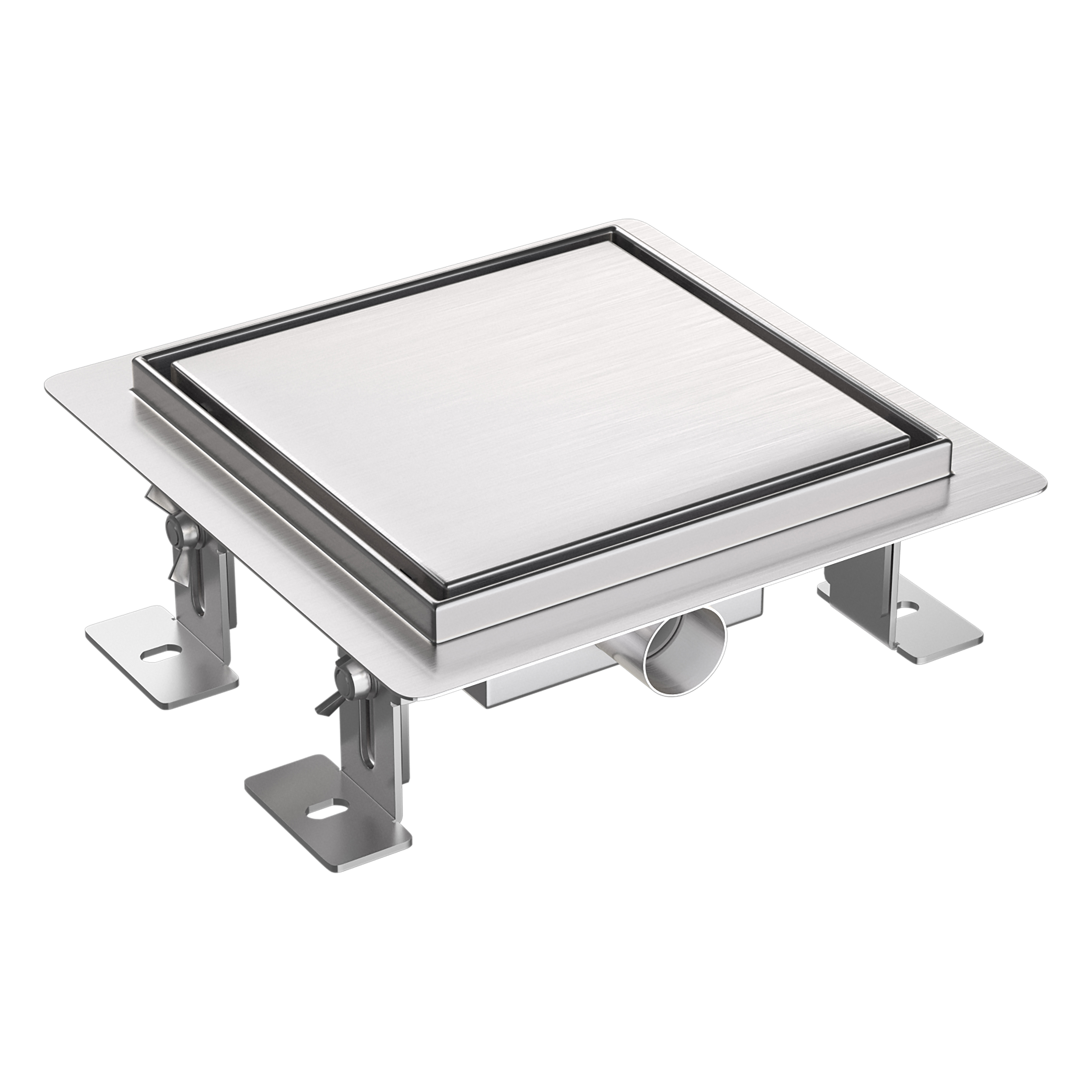 ALONI DOUCHEPUT - MET TEGELROOSTER - 15X15CM - GEBORSTELD RVS
