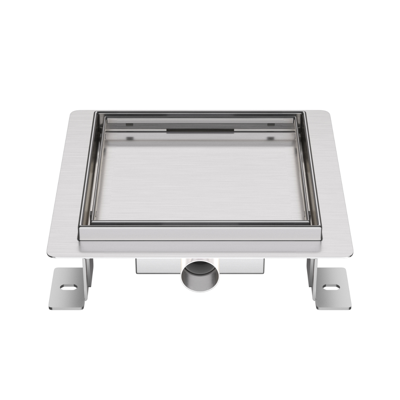 ALONI DOUCHEPUT - MET TEGELROOSTER - 15X15CM - GEBORSTELD RVS