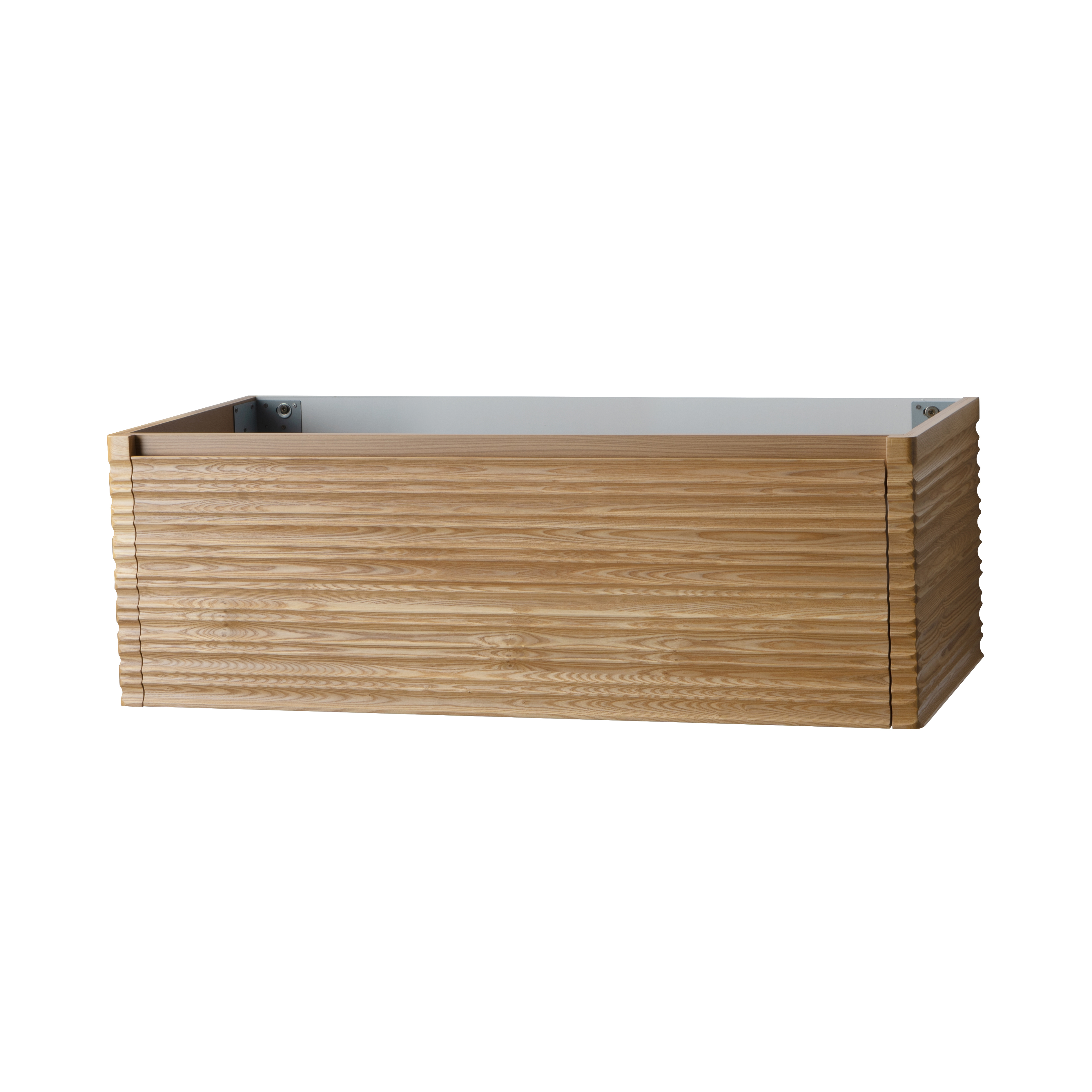 KAMELLIA WASTAFELONDERKAST - 1 LADE - GREEPLOOS  - SOFT CLOSE – 119X40X52 CM - LICHT WALNOTEN