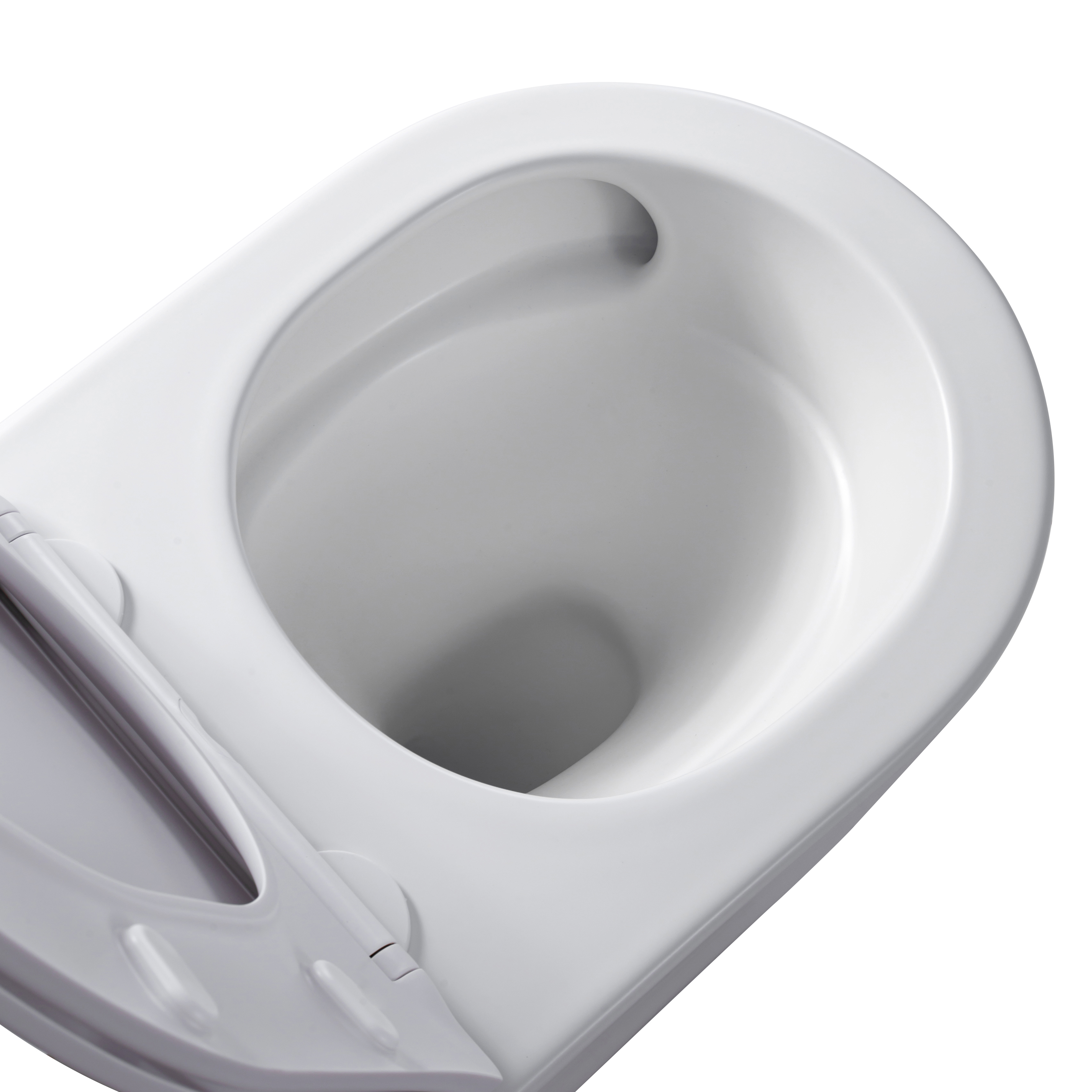 ALONI PRO WALL-HUNG TOILET – 360° FLUSH – RIMLESS – WITH SEAT – DUROPLAST – SOFT CLOSE – QUICK RELEASE – COMPACT 49 CM – 36X32X49 CM – MATT WHITE