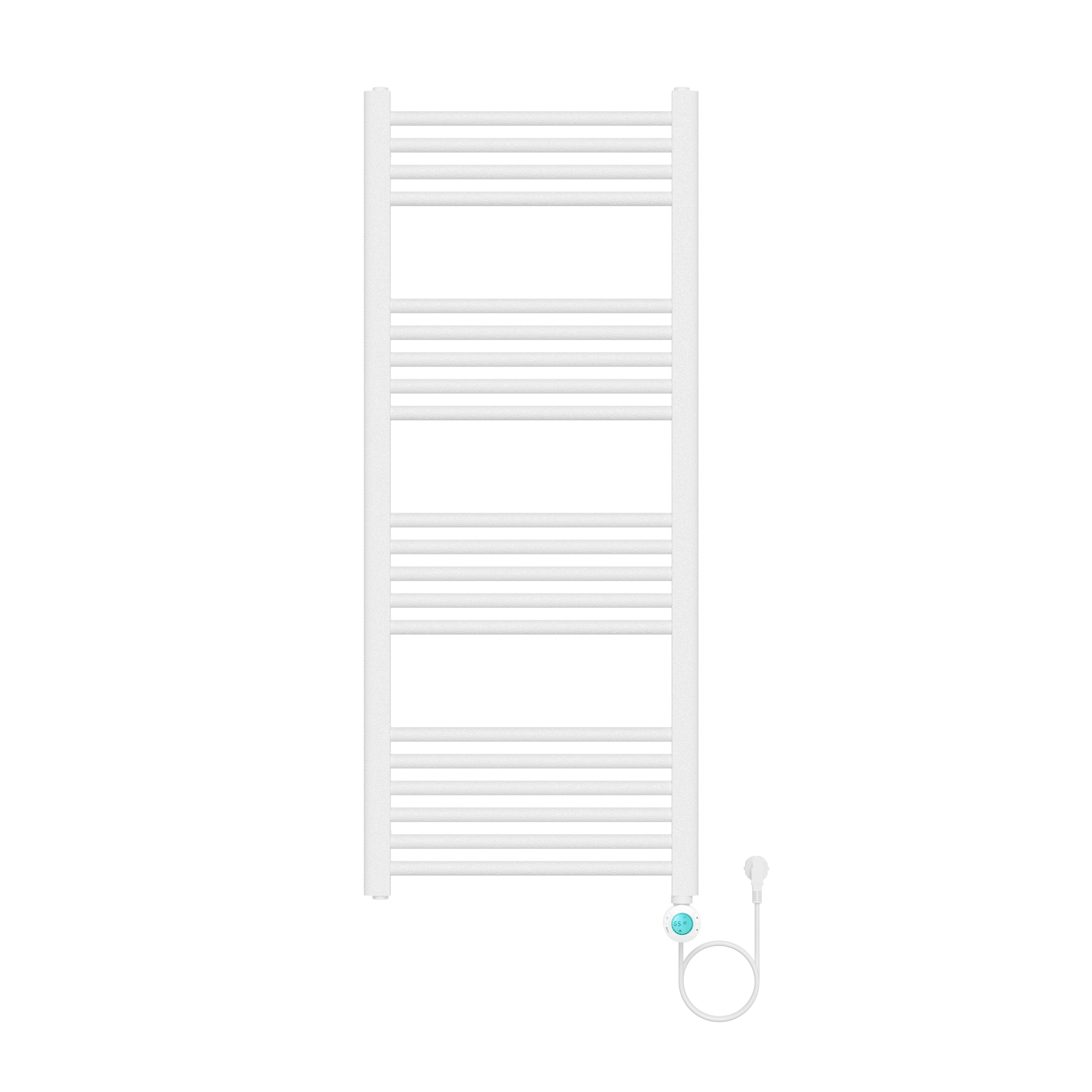 BELRAD ELEKTRISCHE HANDDOEKDROGER - MET DIGITALE, PROGRAMEERBARE THERMOSTAAT - SMART WIFI - AANSLUITING RECHTS - 700W - 1200X500 MM - MAT WIT