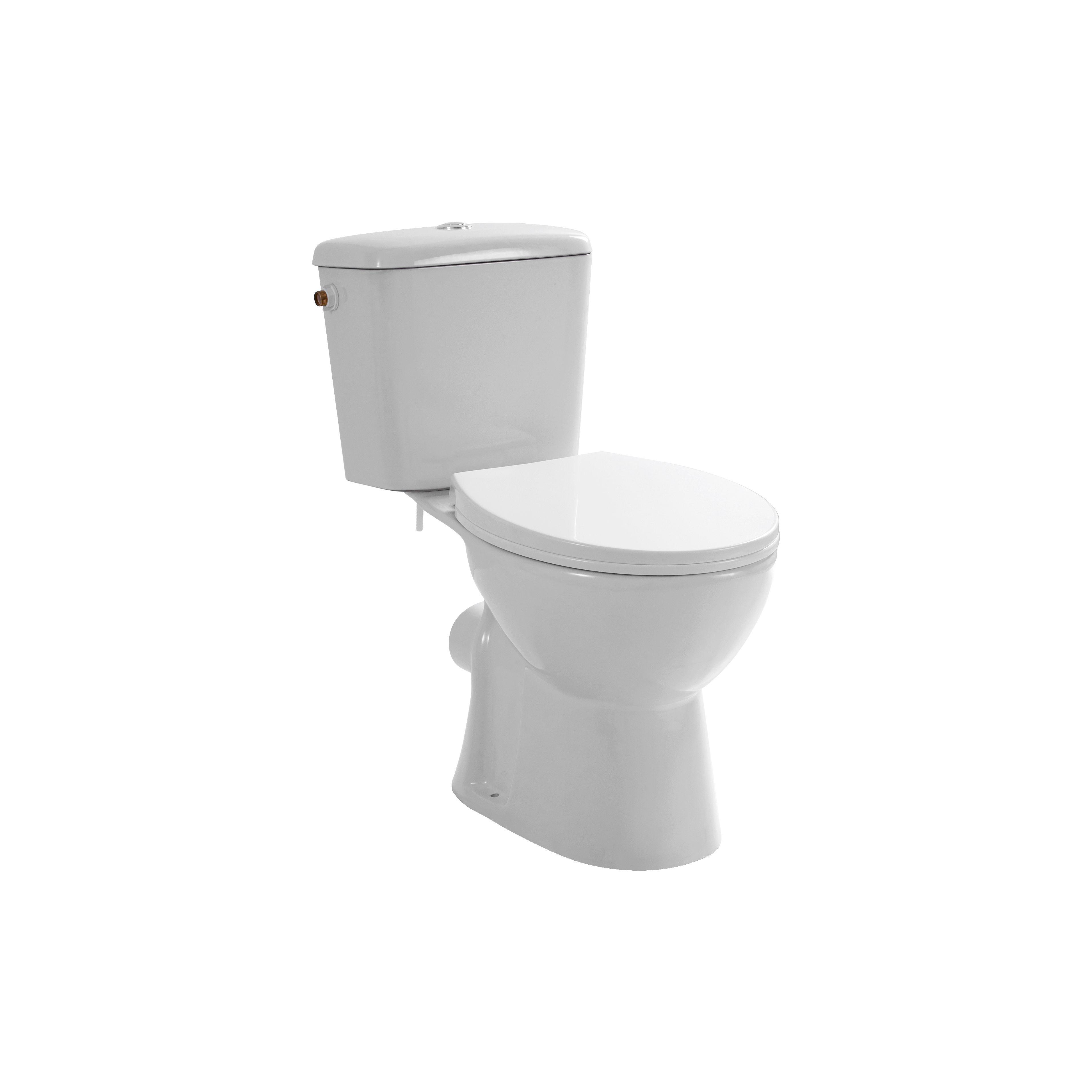 ALONI PRO DUOBLOC – FLOOR-STANDING TOILET – RIMLESS – P-TRAP – WALL OUTLET – WITH CISTERN – WITH FLUSHING MECHANISM – DUAL FLUSH 4/6L – WITH SEAT – SOFTCLOSE – QUICK RELEASE – 39X73X67 CM – GLOSSY WHITE