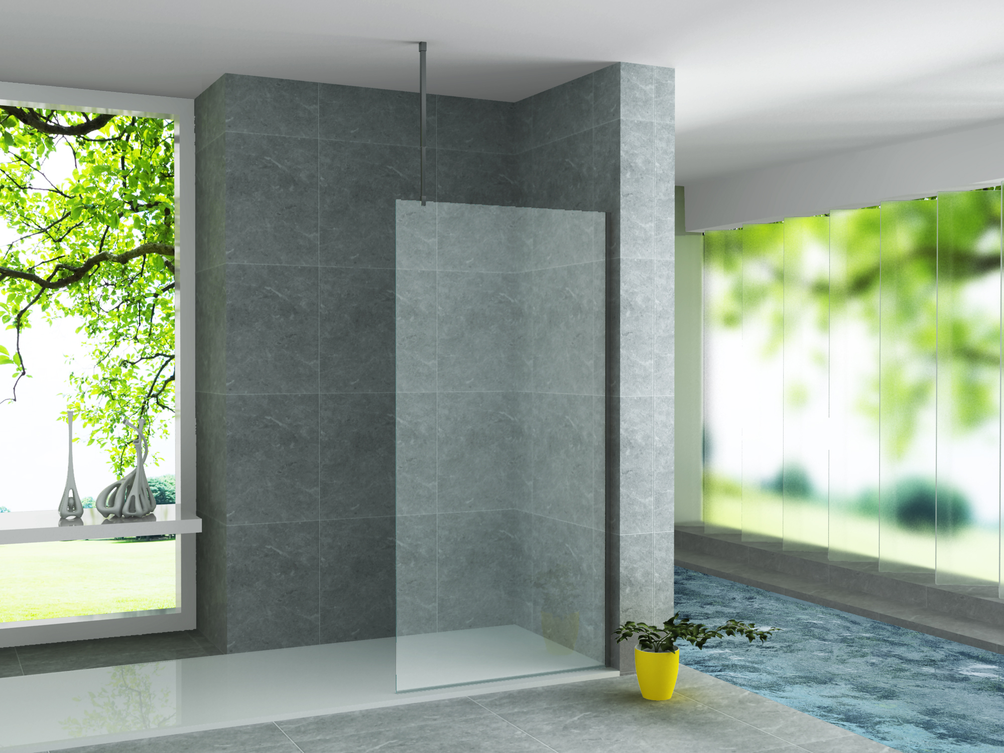 ALONI SUPPORT PLAFOND - RÉGLABLE - 43-80 CM - GUNMETAL