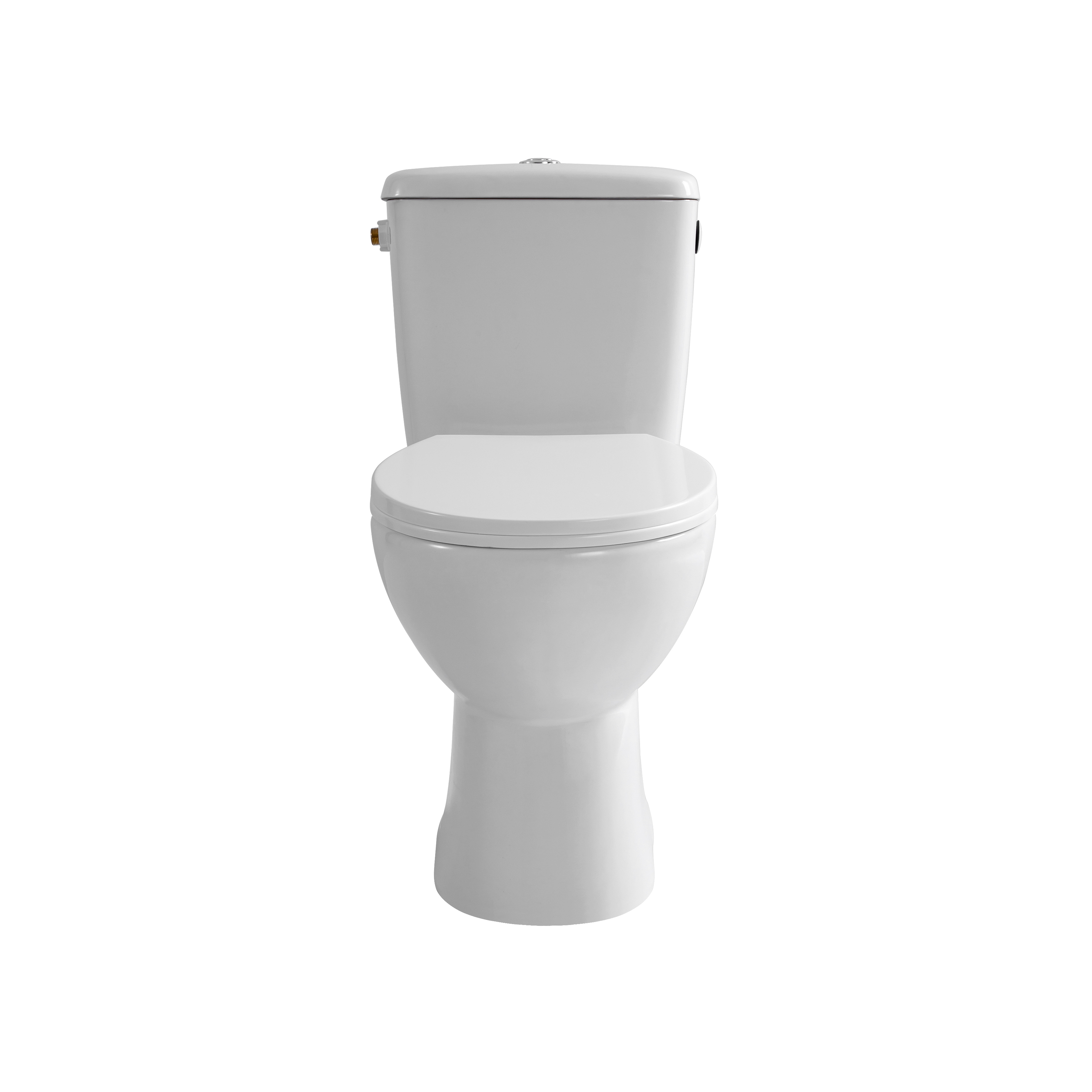 ALONI PRO DUOBLOC – FLOOR-STANDING TOILET – RIMLESS – P-TRAP – WALL OUTLET – WITH CISTERN – WITH FLUSHING MECHANISM – DUAL FLUSH 4/6L – WITH SEAT – SOFTCLOSE – QUICK RELEASE – 39X73X67 CM – GLOSSY WHITE