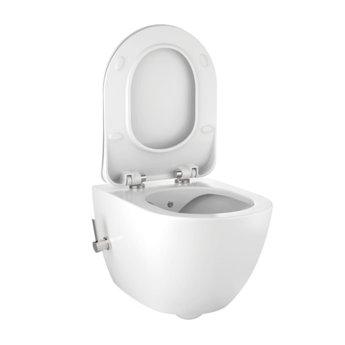 CREAVIT FREE HANGTOILET MET BIDET - RANDLOOS - MET BIDETKRAAN KOUD EN WARM WATER - ZONDER ZITTING - GLANZEND WIT