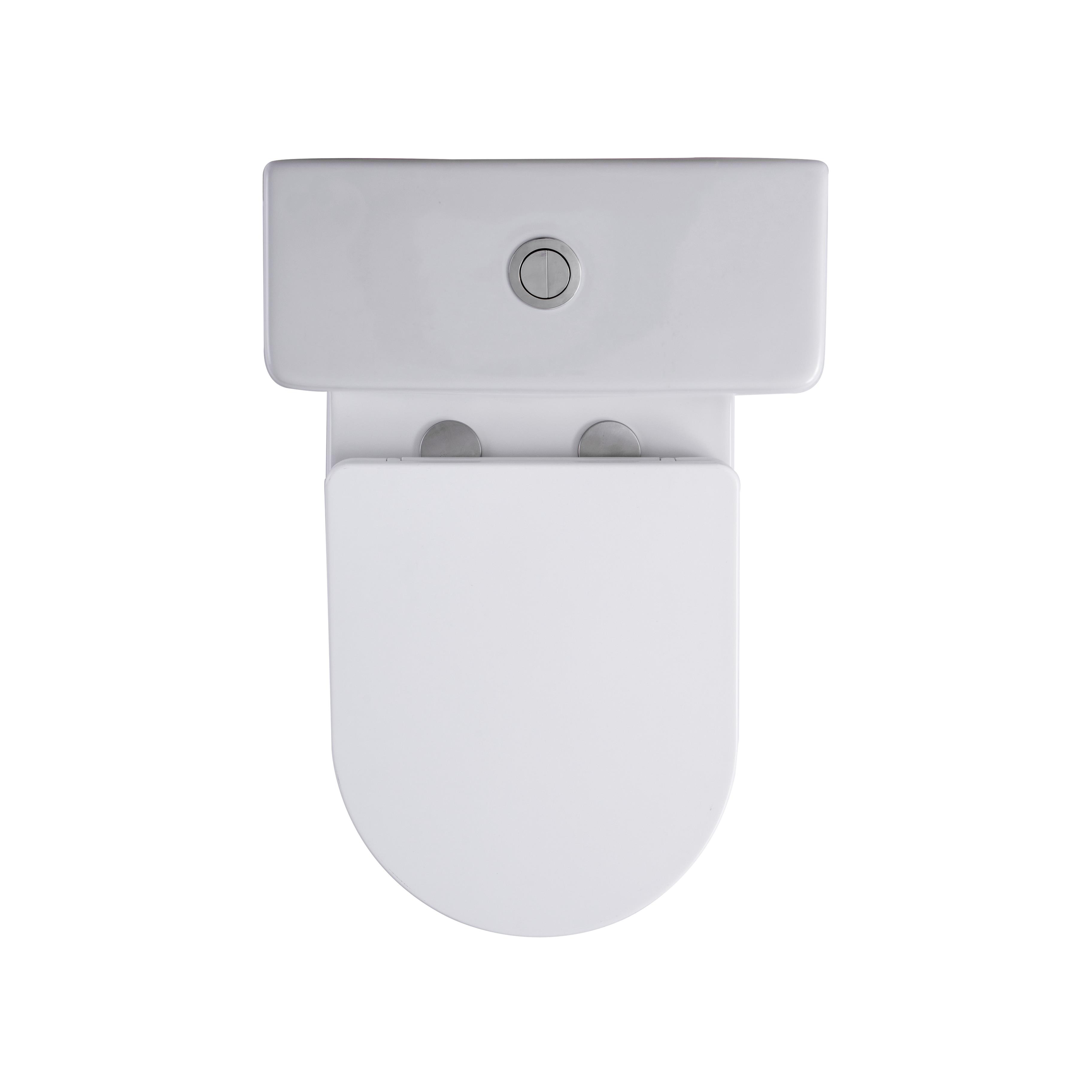 ALONI PRO3027 DUOBLOK - STAAND TOILET - MET RESERVOIR - MET SPOELMECHANISME - DUBBELE SPOELING 4/6L - MET ZITTING - SOFTCLOSE - 38,5X81,5X63 CM - GLANZEND WIT