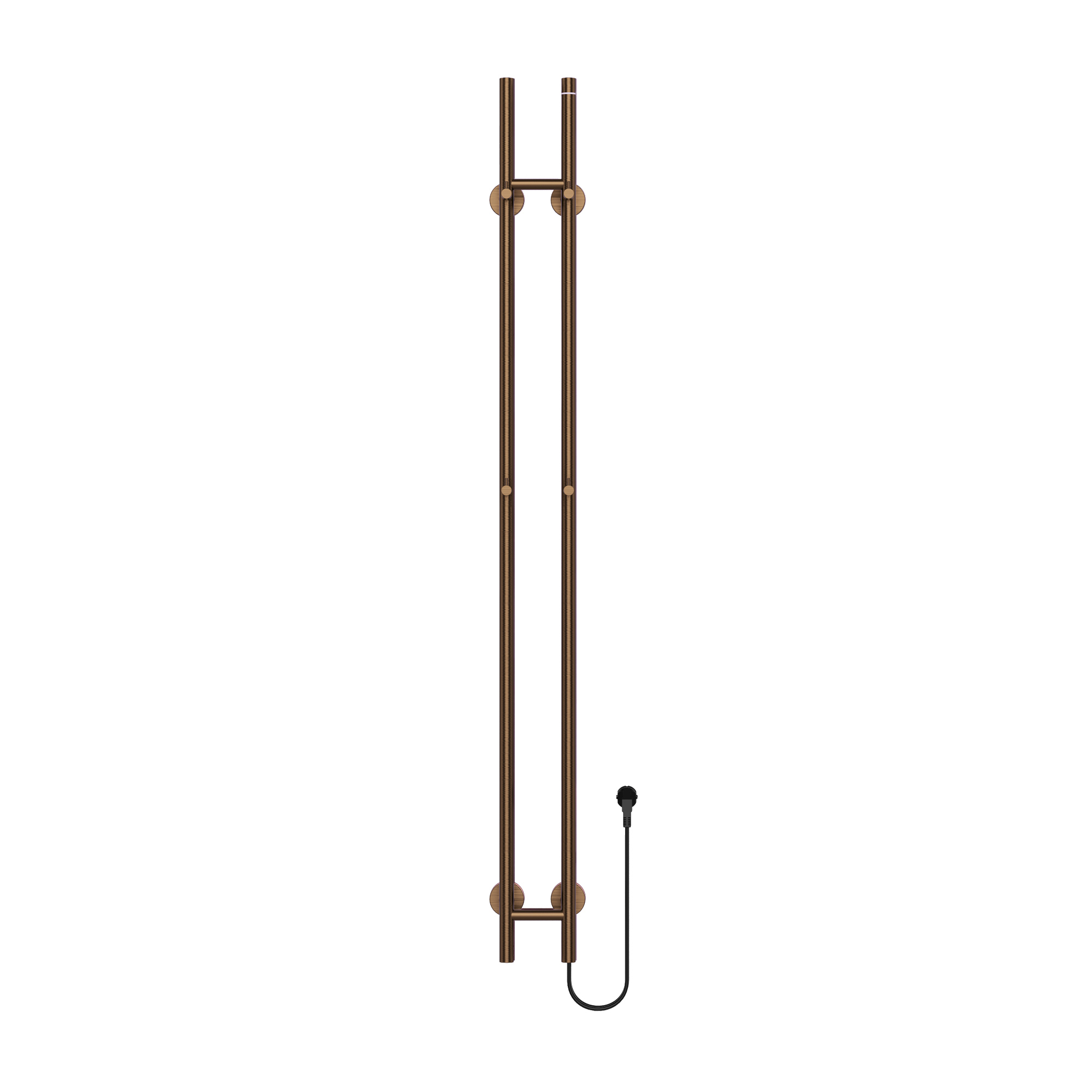BELRAD ELEKTRISCHE STAAFHANDDOEKDROGER - DUBBEL - MET DIGITALE, PROGRAMEERBARE THERMOSTAAT - 120W - Ø2,5CM - 150X16,8X12,7 CM - GEBORSTELD BRUIN BRONS