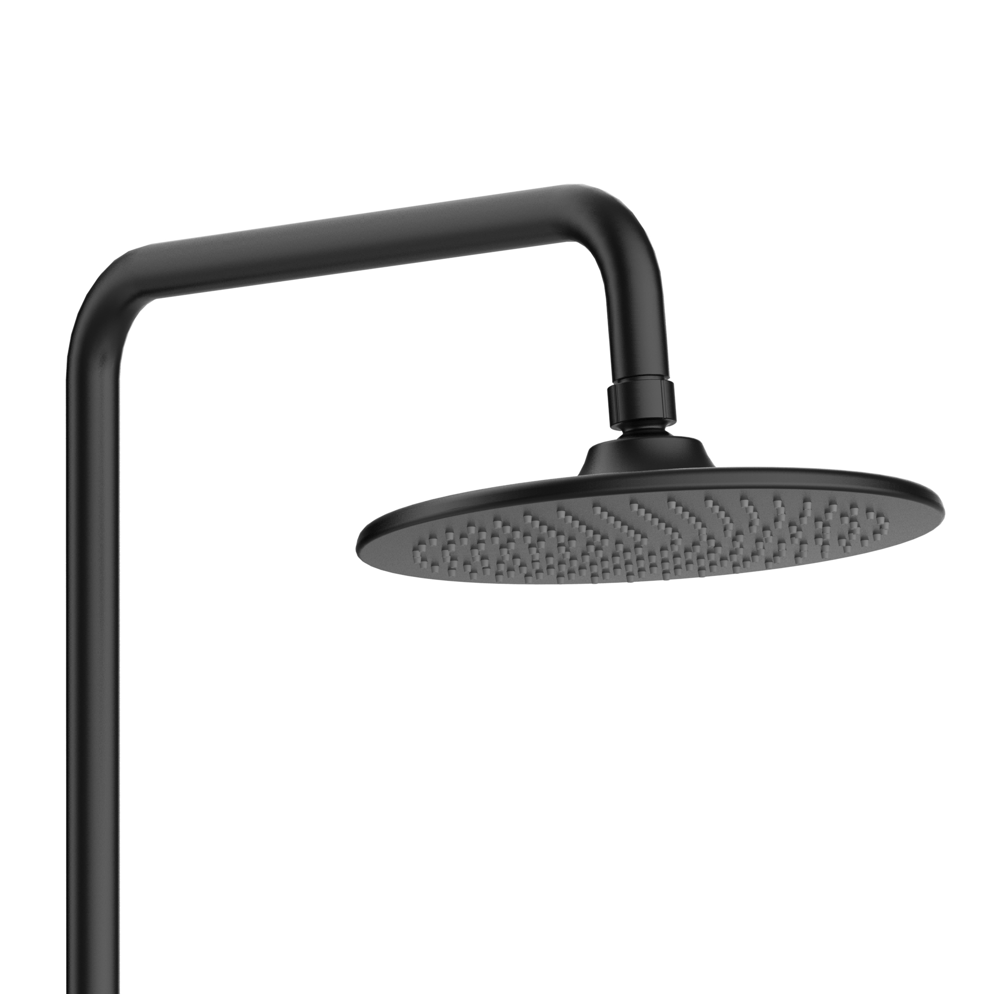 ALONI OPTIMA RONDO RAIN SHOWER SET – THERMOSTATIC – SURFACE-MOUNTED – BELGAQUA – MATT BLACK