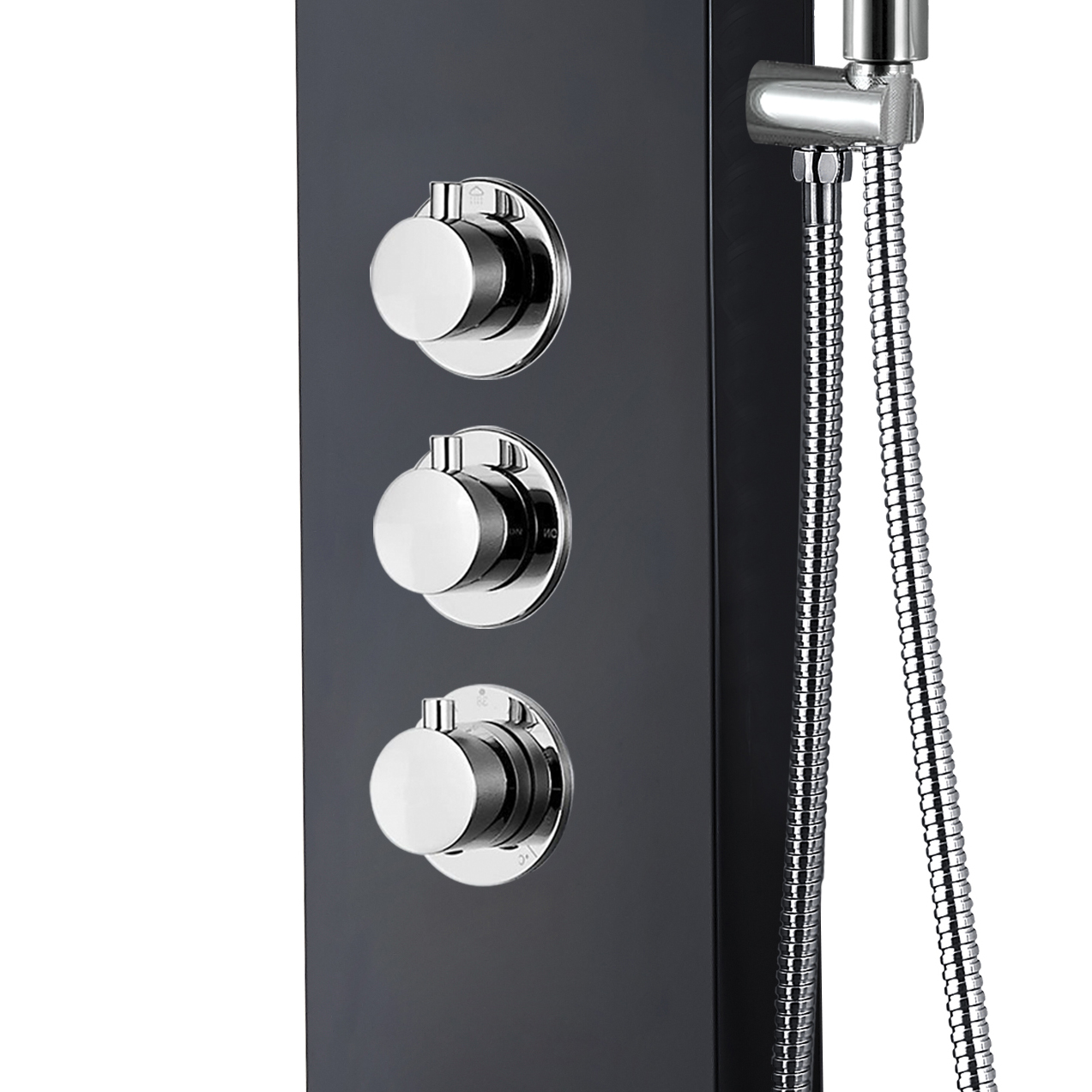ALONI THERMOSTATIC SHOWER PANEL - BLACK