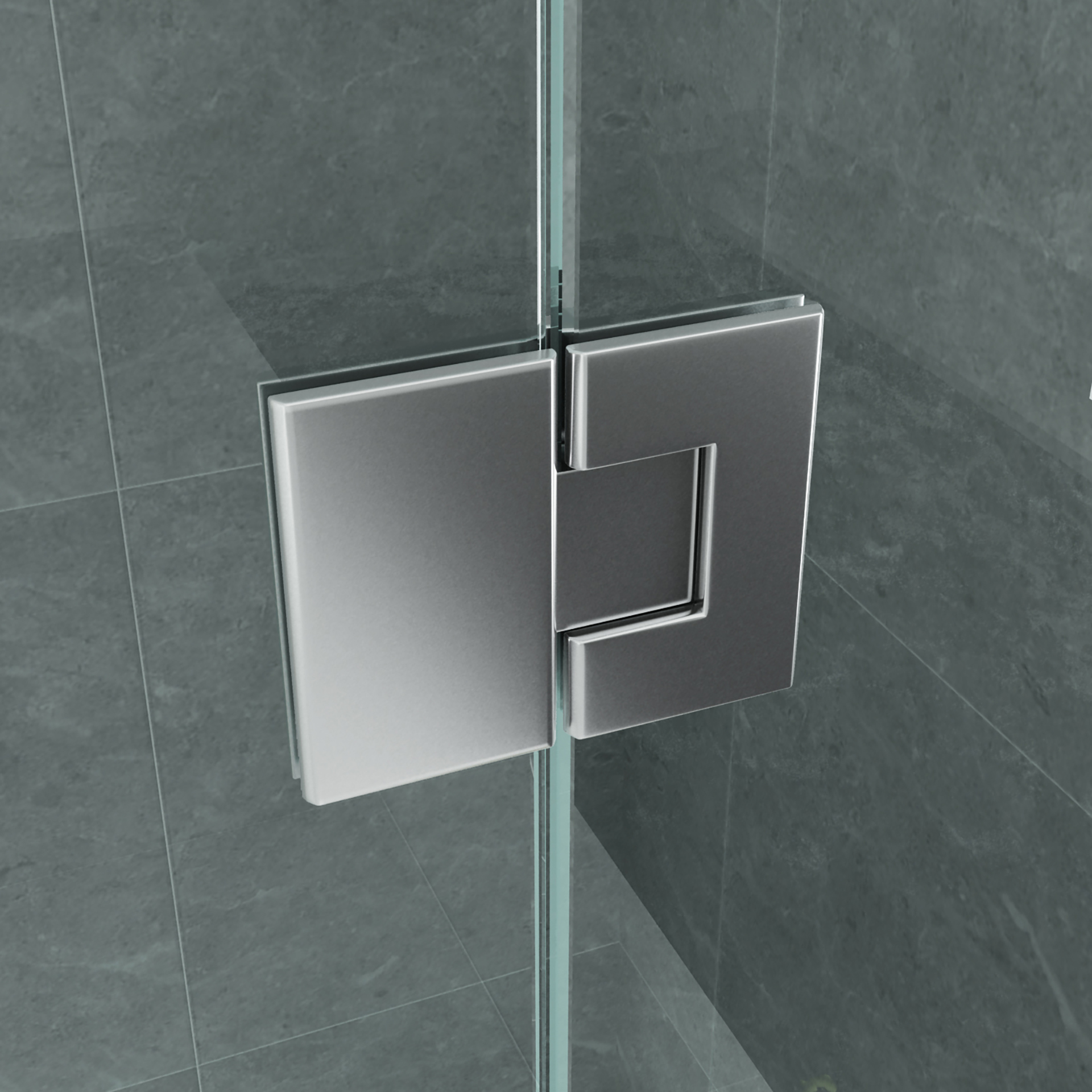 ALONI DOUCHECABINE - DRAAIDEUR, 2 VASTE WANDJES EN ZIJWAND - 900 X 1200 X 1950MM - CHROOM - HELDER GLAS