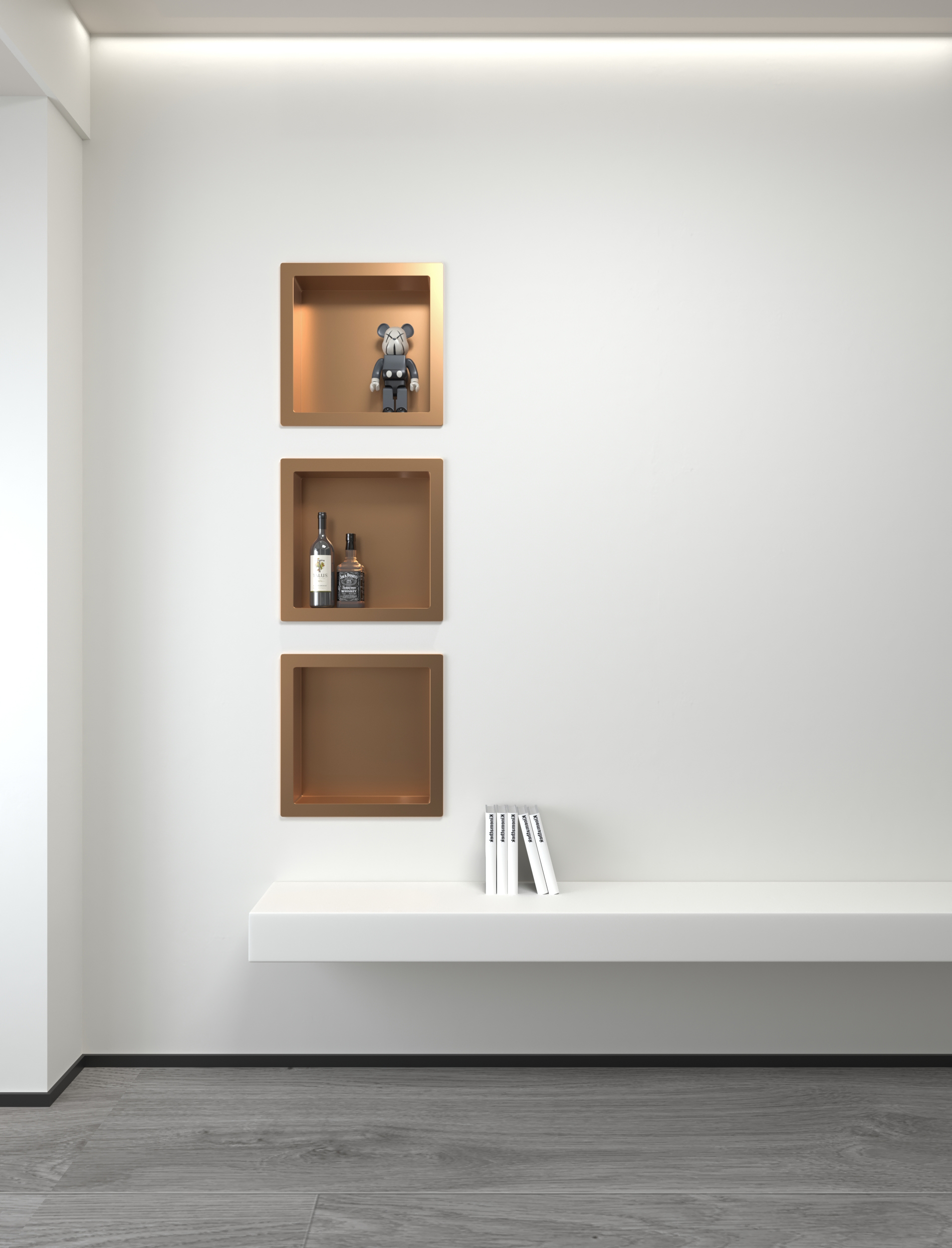 ALONI WALL NICHE (300X300X70MM) - BROWN BRONZE