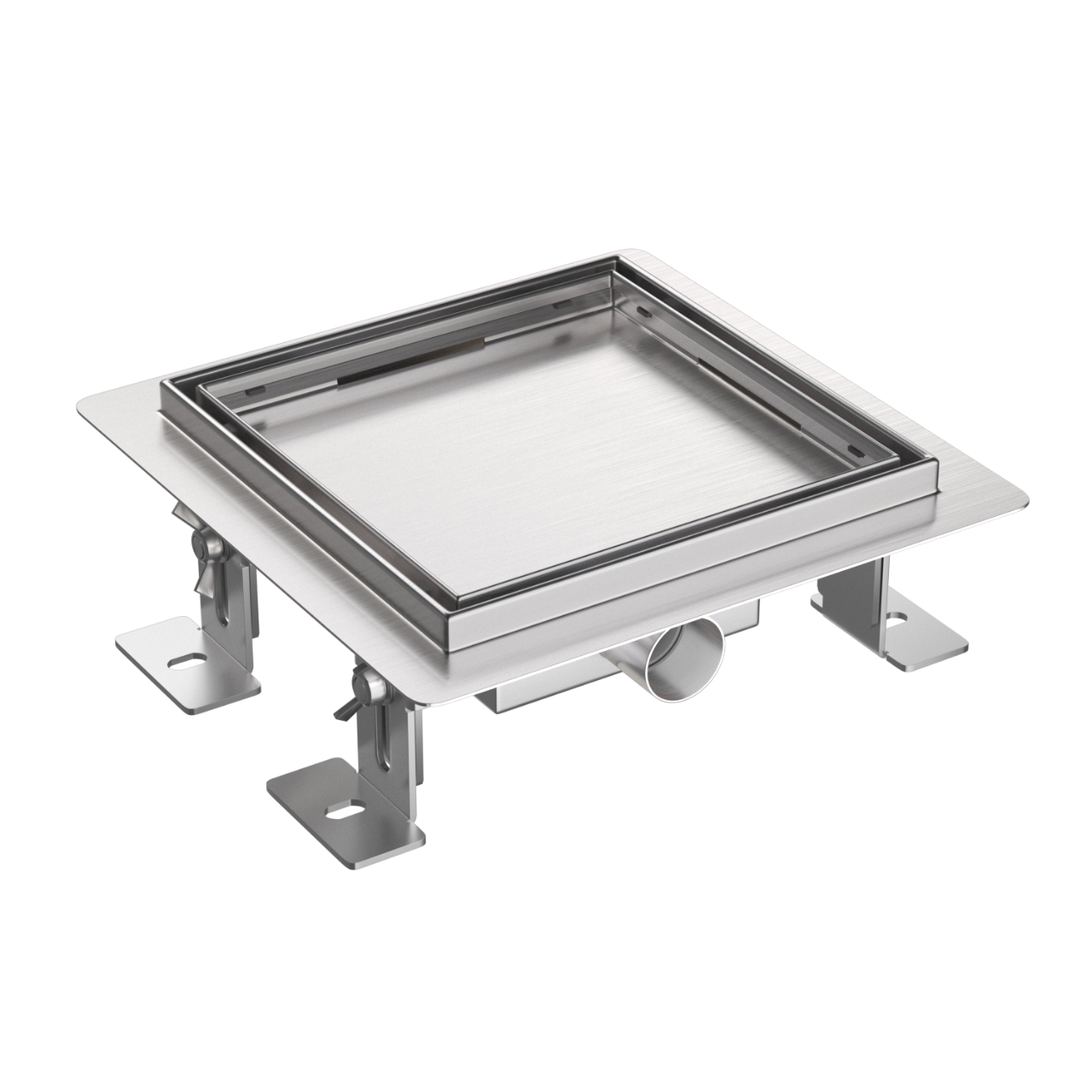 ALONI DOUCHEPUT - MET TEGELROOSTER - 15X15CM - GEBORSTELD RVS