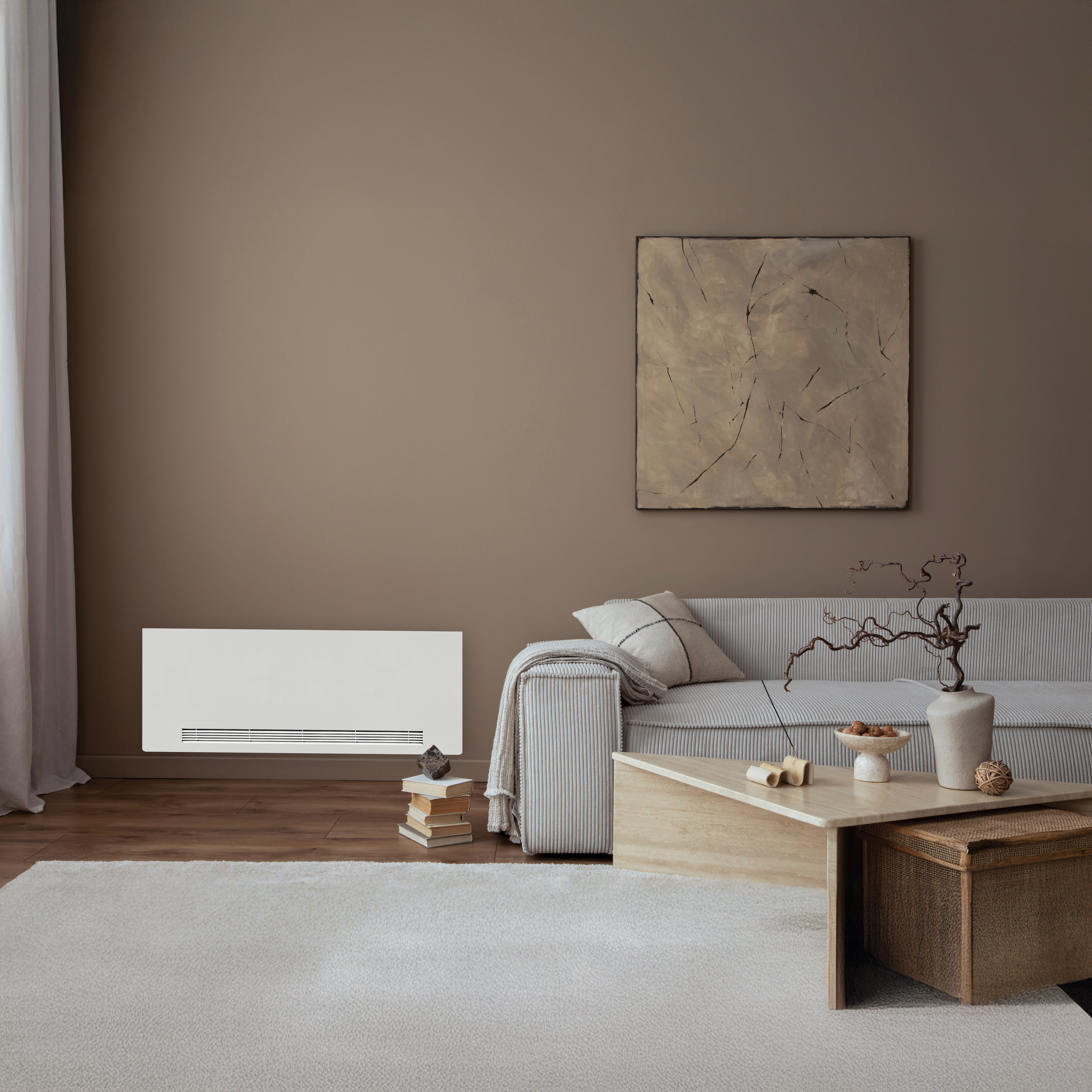 STELRAD THERMOBREEZE - WARMTEPOMPRADIATOR - KOELEN EN VERWARMEN - ONDERAANSLUITING - 465X1000MM - MAT WIT
