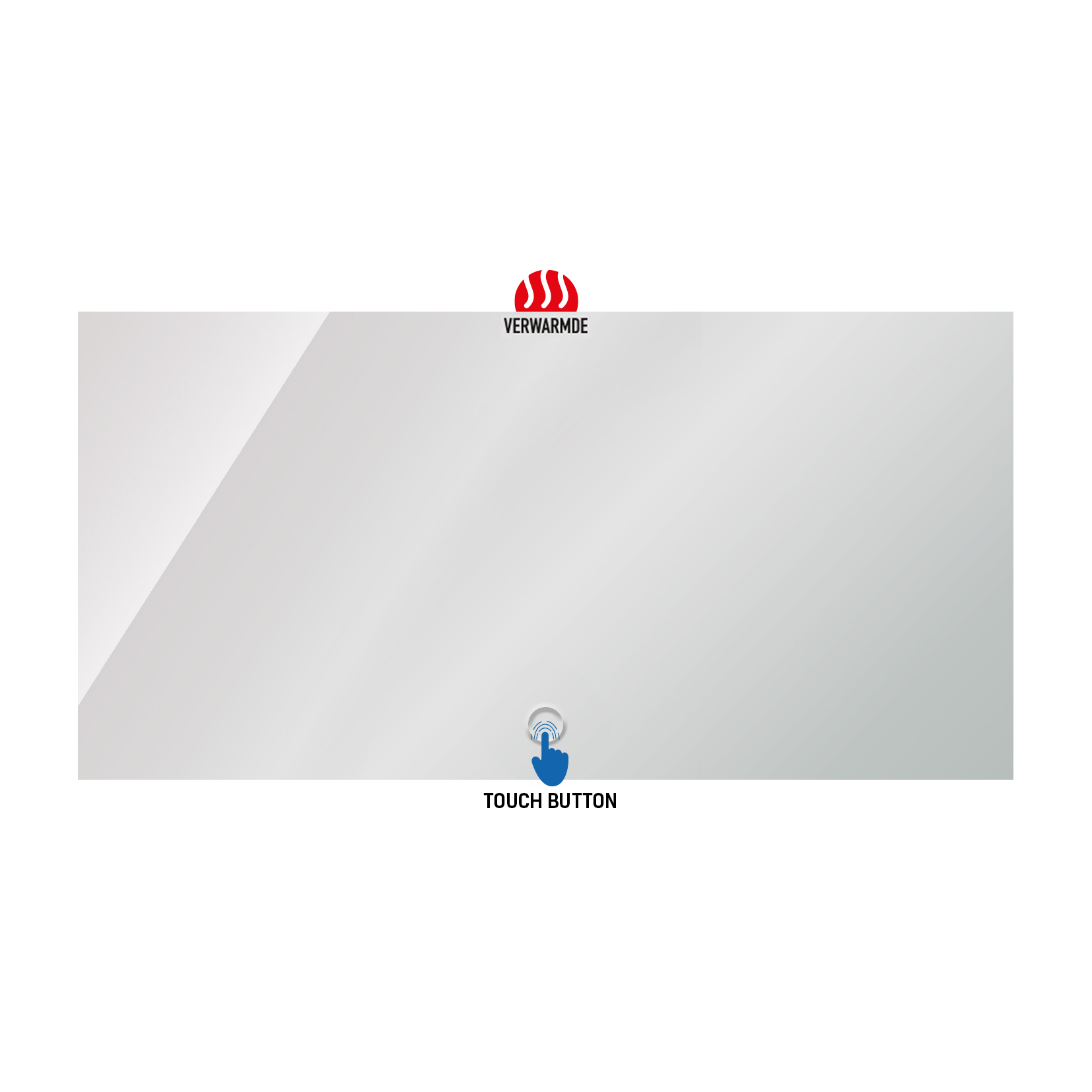 ALONI QUEEN SPIEGEL - MET LED VERLICHTING - RECHTHOEKIG - ZONDER LIJST - MET VERWARMING - KLEURTEMPERATUUR LED 3500-6500K - 120X60CM
