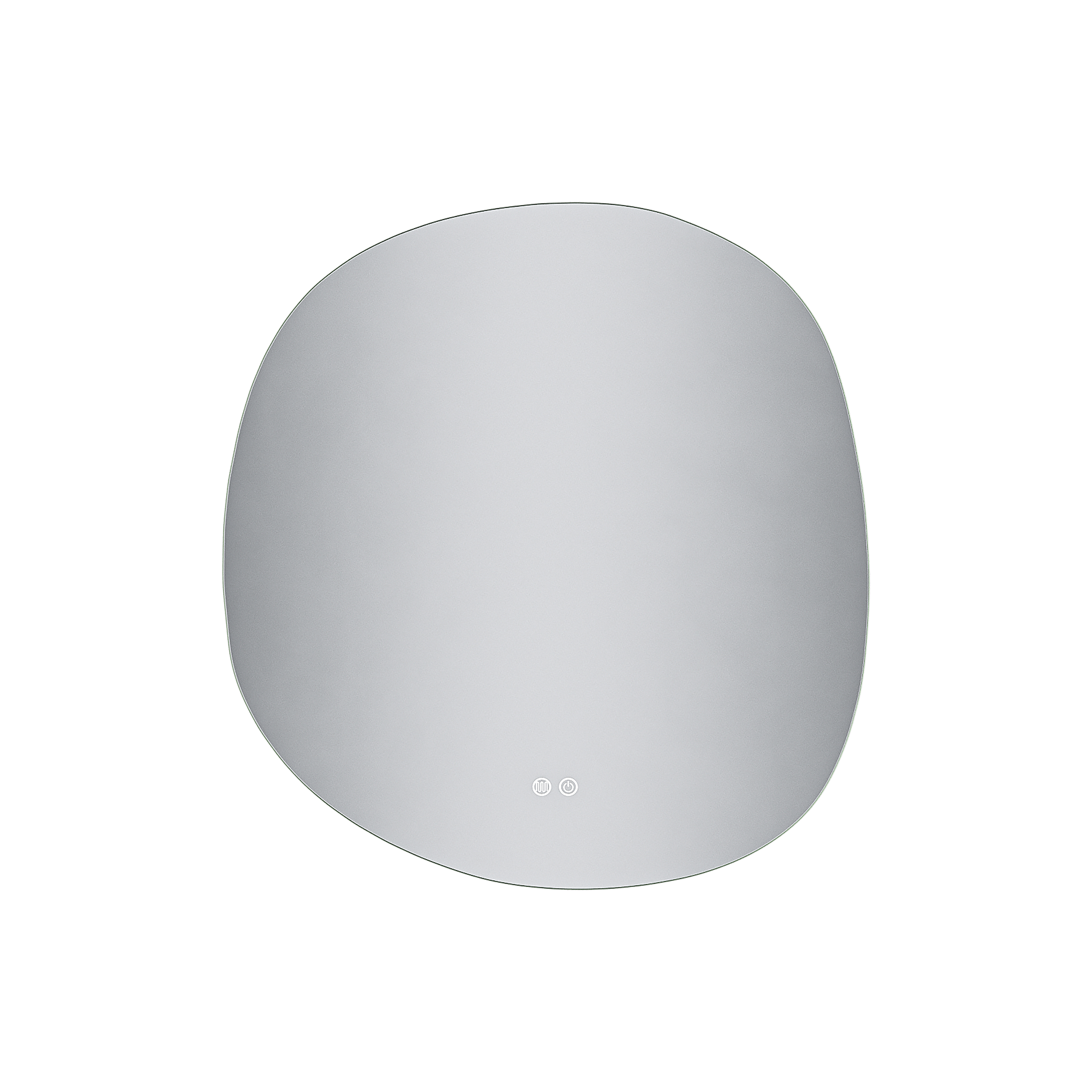 ALONI PEBBLE SPIEGEL - MET LED VERLICHTING - ORGANISCH - ZONDER LIJST - ANTI-CONDENS - KLEURTEMPERATUUR LED 3000-6000K - DIMBAAR - 80X85CM