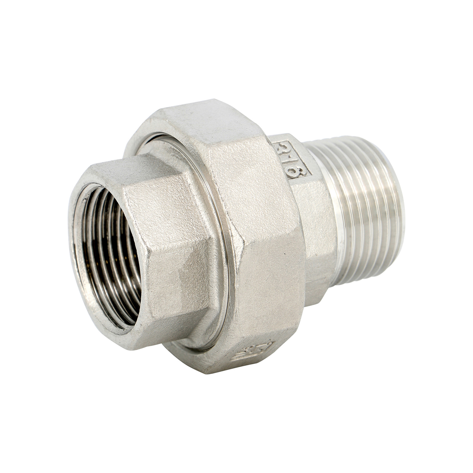 INOX KOPPELING UNION M-VR