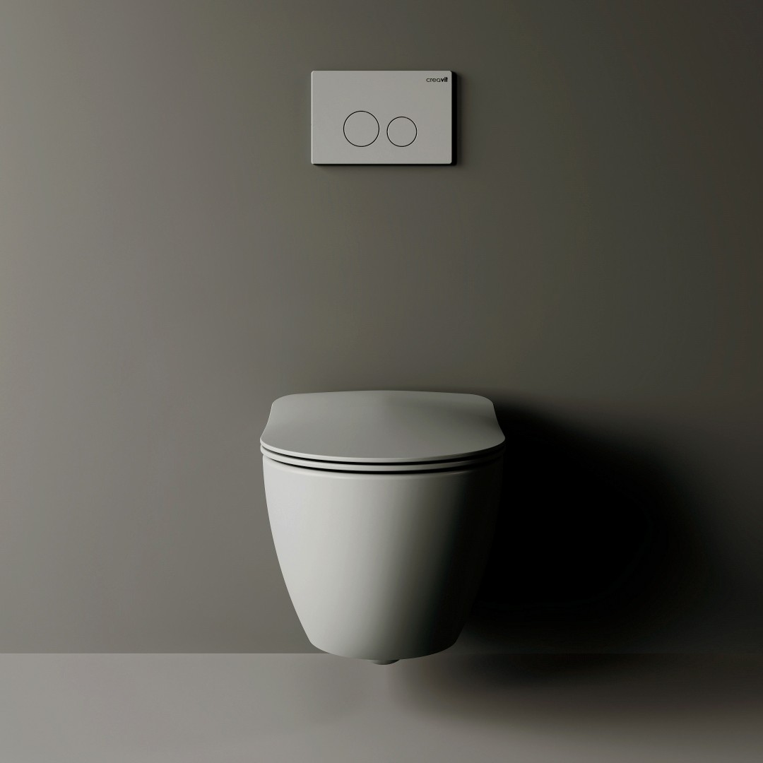 HANGEND TOILET MET SPOELRAND