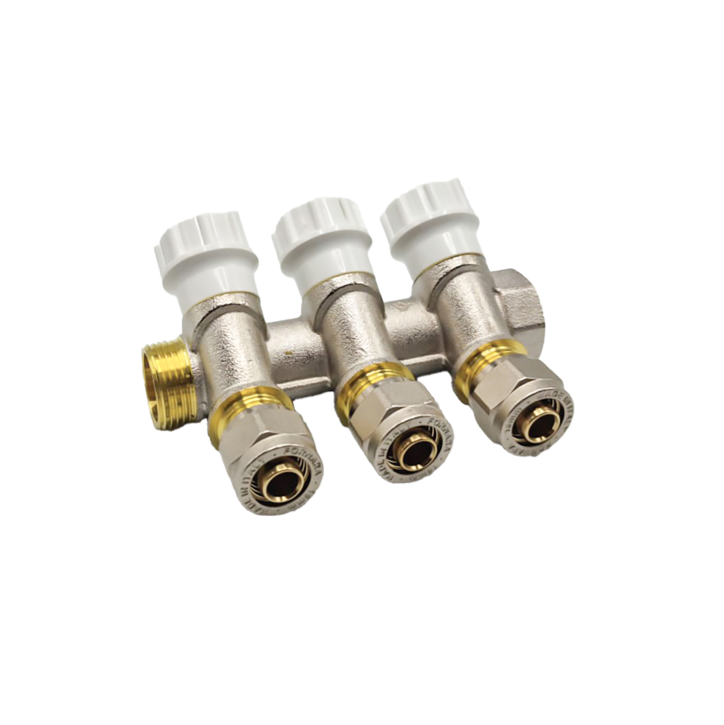 KIT VALVE MANIFOLD 3/4M – 3 OUTLETS 1/2M + COUPLINGS