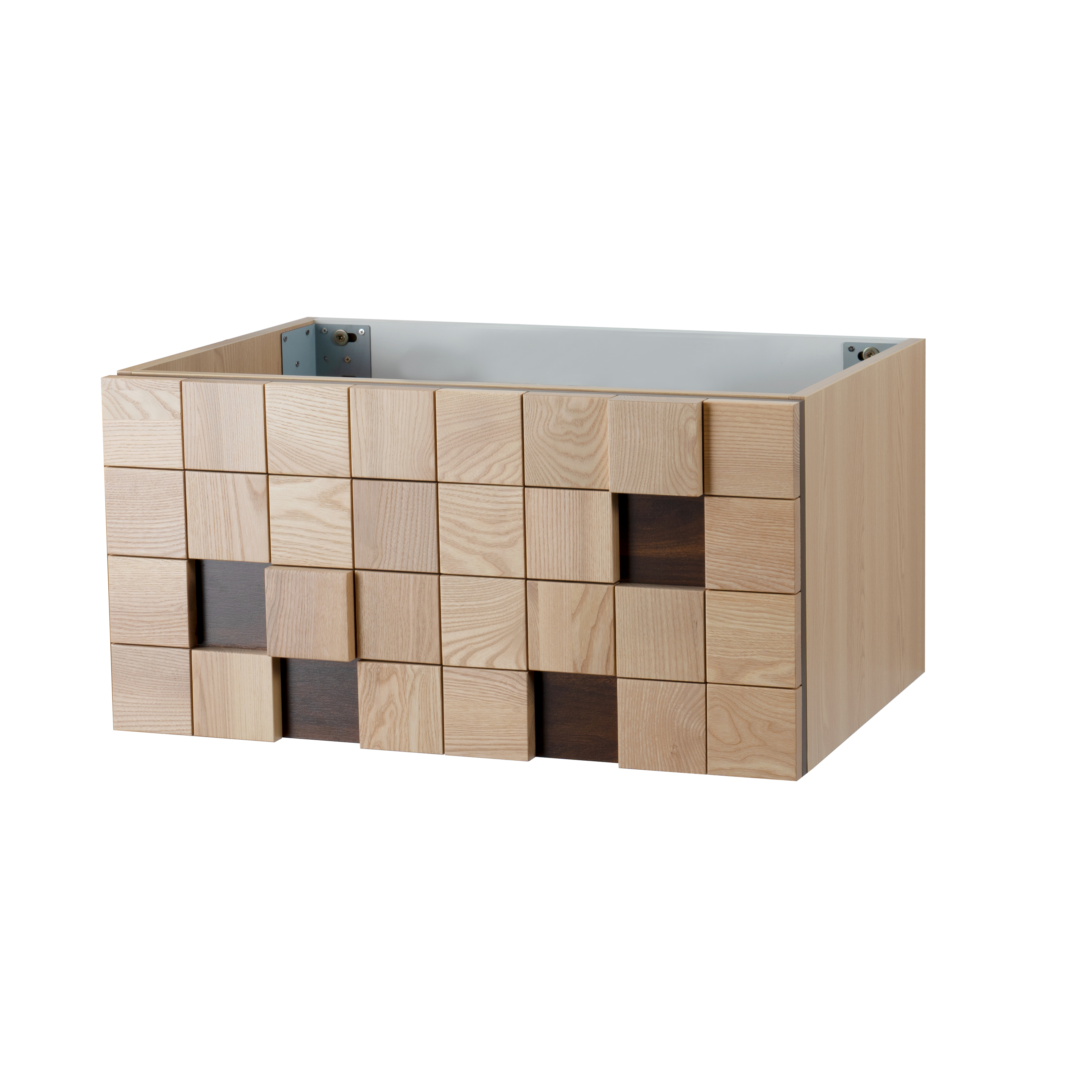 MIMOZA WASTAFELONDERKAST - 1 LADE - GREEPLOOS  - SOFT CLOSE – 79X40X52 CM - LICHT EIKEN