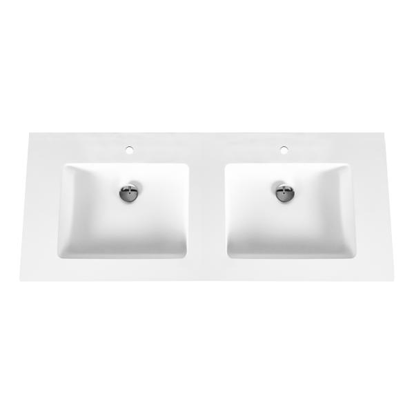 ALONI SOLID SURFACE DUBBELE WASTAFEL (160CM) - WIT