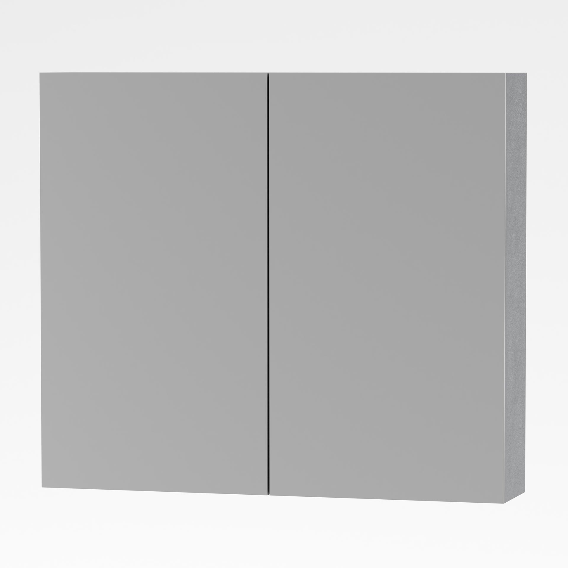 ALONI SALLY ARMOIRE MIROIR, 2 PORTES (80X70CM) - COULEUR ALUMINIUM