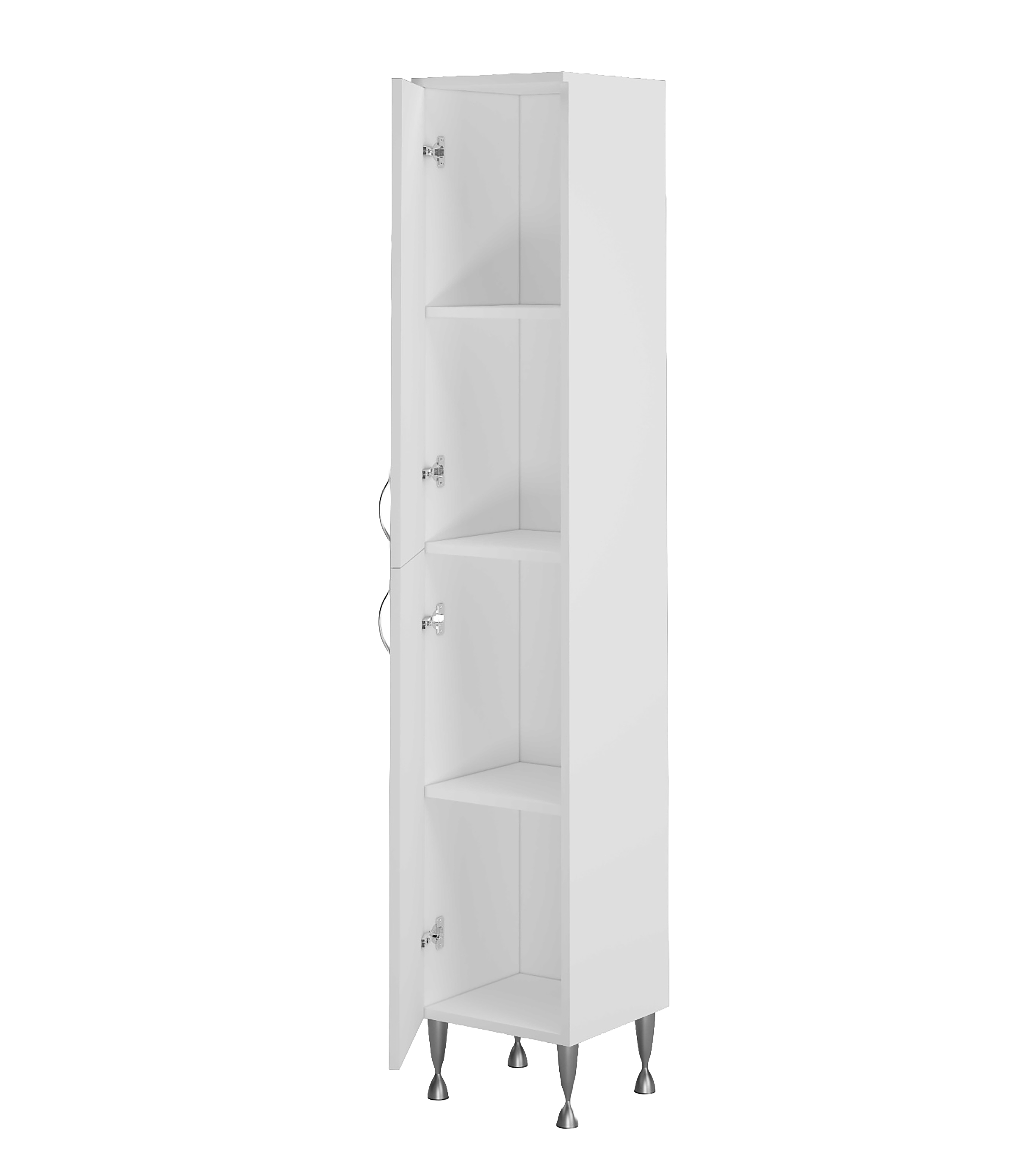 ALONI ALECO TALL CABINET - LEFT – FLOOR STANDING – 2 DOORS – REVERSIBLE – 35X190X35 CM – WHITE