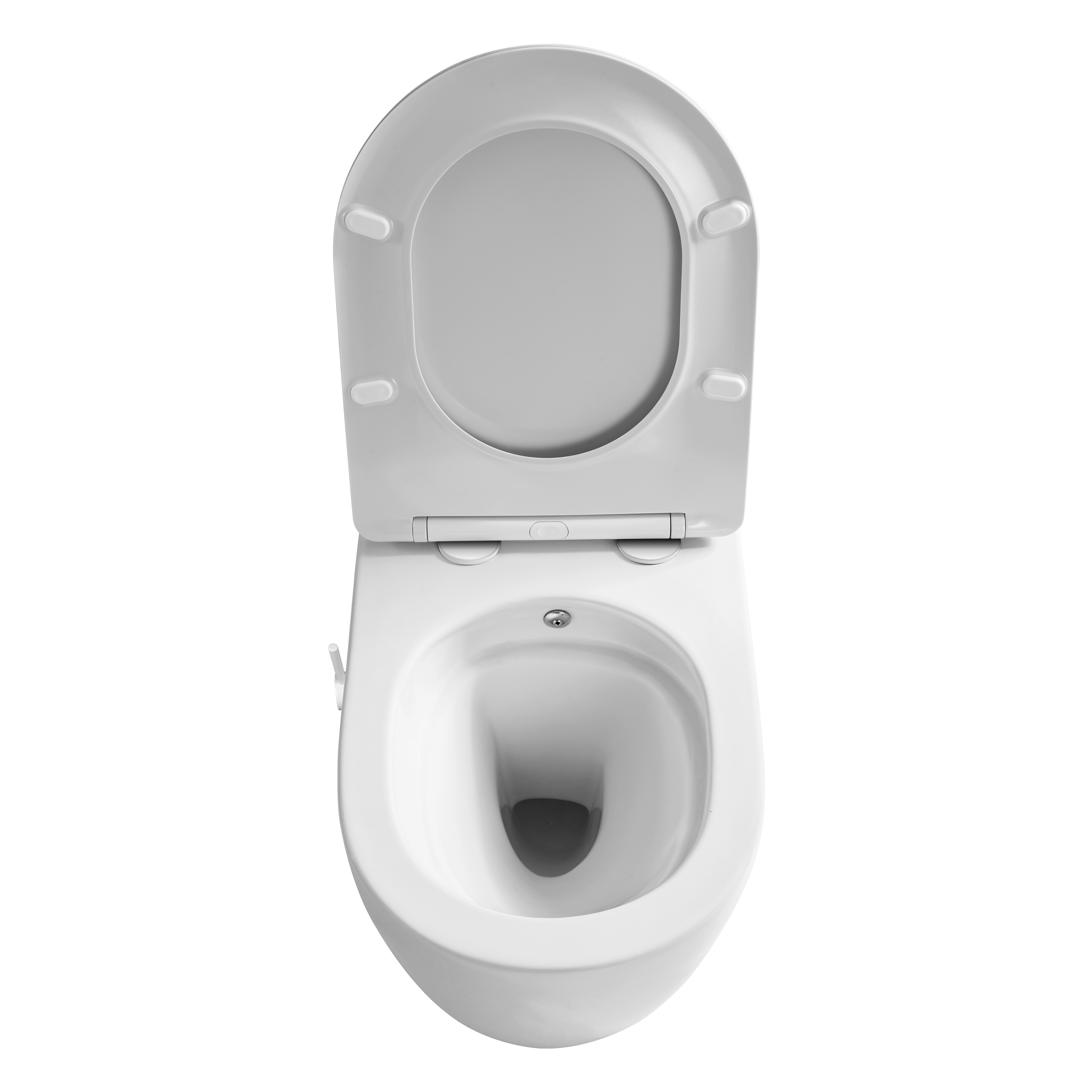 ALONI PRO HANGTOILET MET BIDET - 360° FLUSH - RANDLOOS - MET BIDETKRAAN KOUD EN WARM WATER - MET ZITTING - 52,5CM - MAT WIT