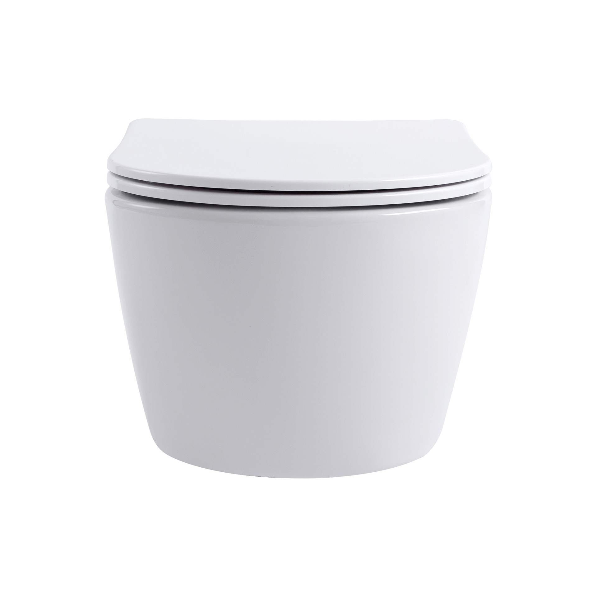 ALONI PRO WALL-HUNG TOILET - RIMLESS - WITH SEAT - DUROPLAST - SOFTCLOSE - QUICK RELEASE - COMPACT 49 CM - 36X25X49 CM - MATT WHITE