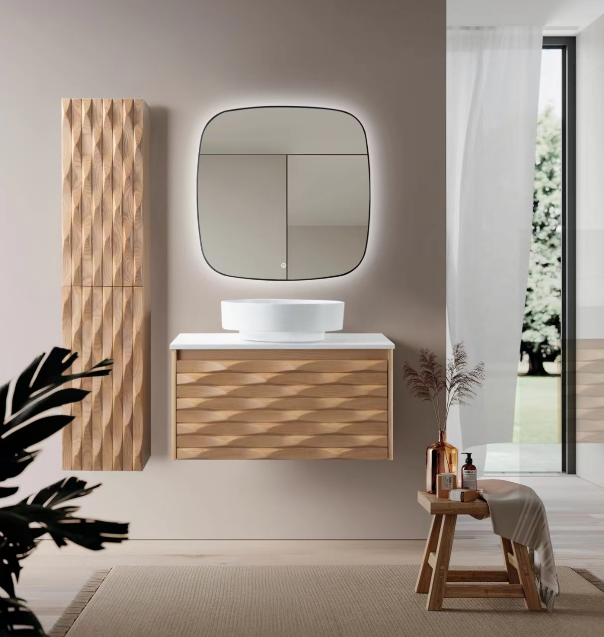 WONDA TABLET FOR VANITY UNIT - WITHOUT FAUCET AND DRAIN HOLE - POLYRESIN - 80X1,2X52,5 CM - MATT WHITE