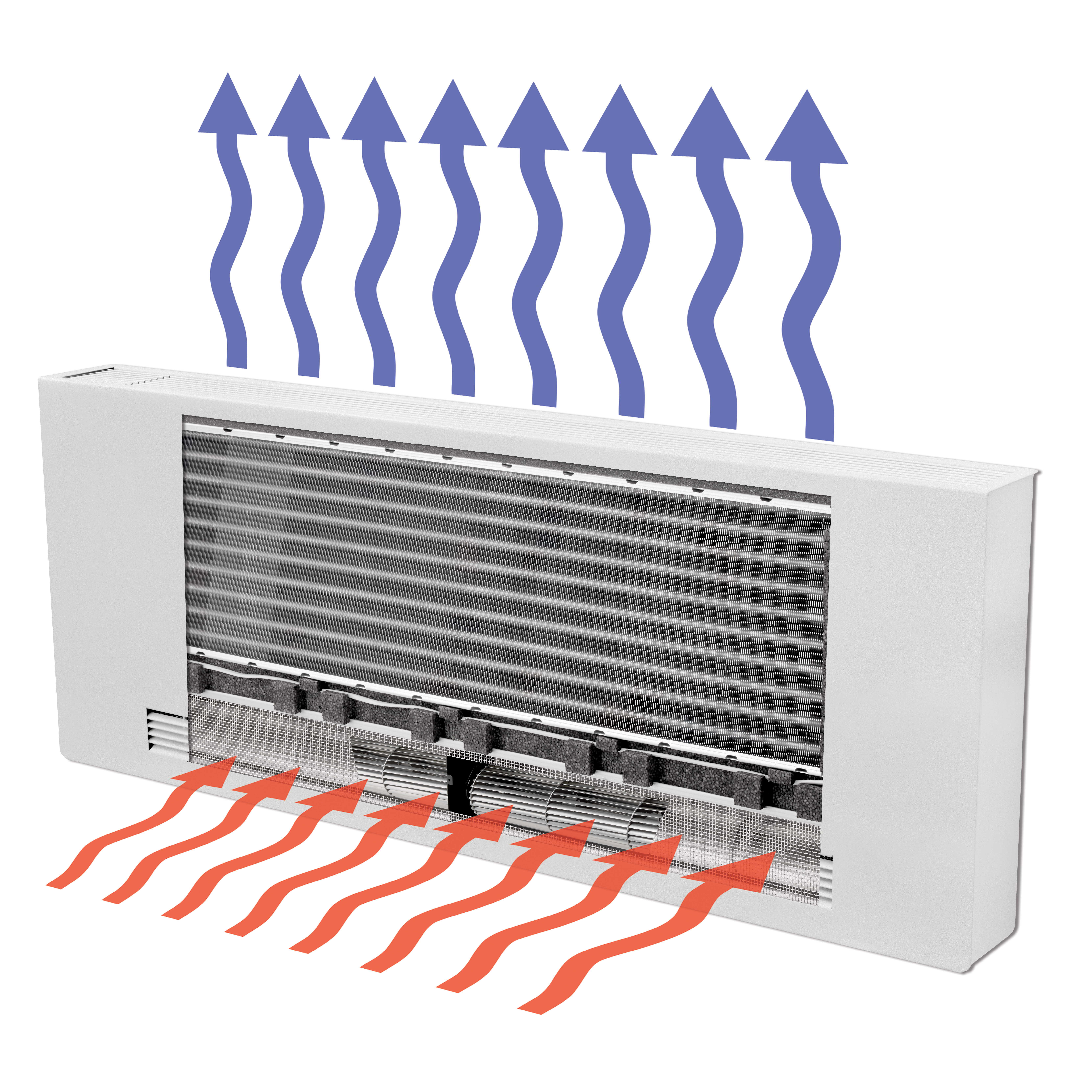 STELRAD THERMOBREEZE - WARMTEPOMPRADIATOR - KOELEN EN VERWARMEN - ONDERAANSLUITING - 465X1000MM - MAT WIT