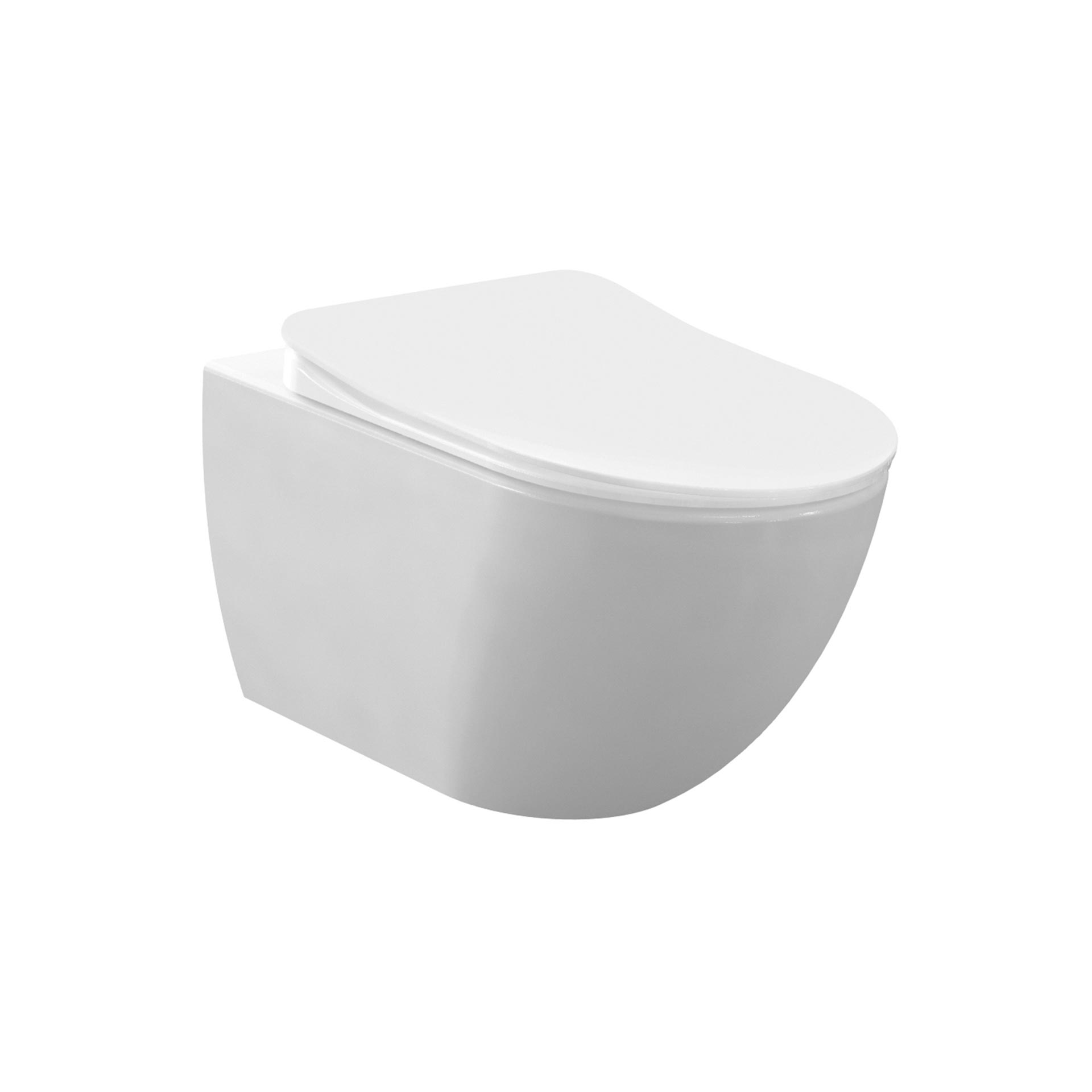 CREAVIT FREE HANGTOILET MET BIDET  - RANDLOOS - ZONDER ZITTING - MAT WIT