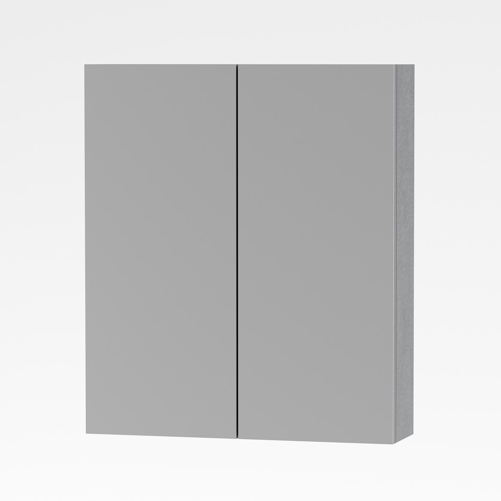 ALONI SALLY ARMOIRE MIROIR, 2 PORTES (60X70CM) - COULEUR ALUMINIUM