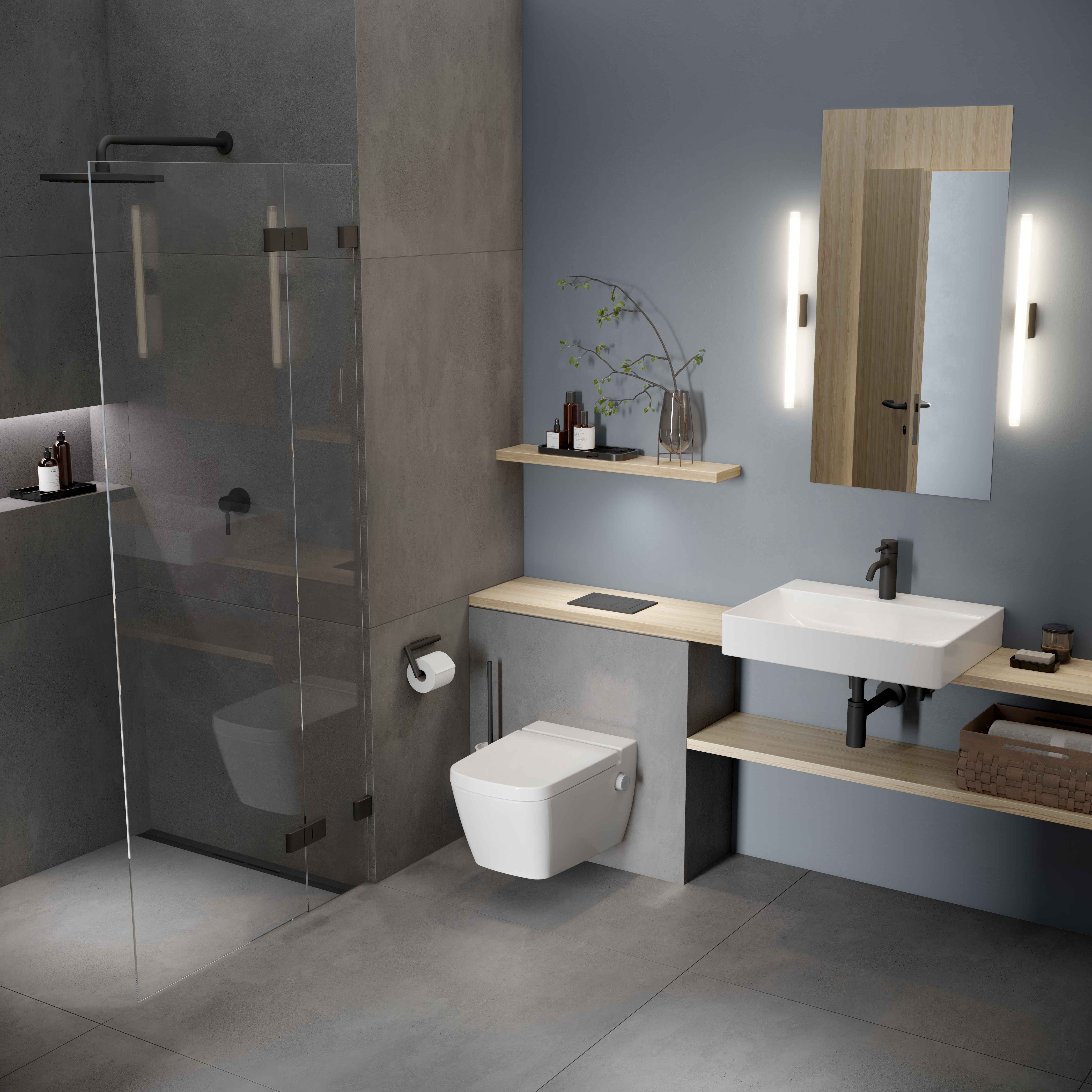 TECEONE WC MET DOUCHEFUNCTIE, KOUD WATER belgaqua