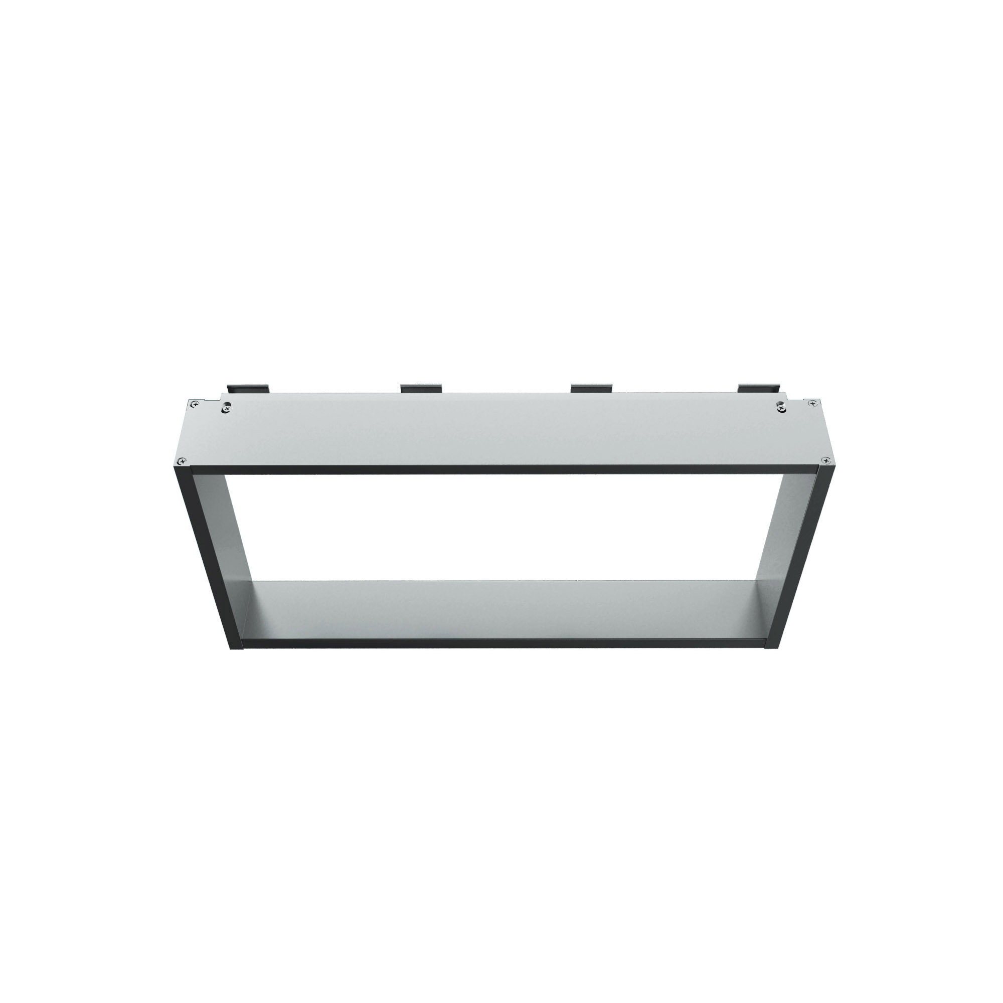 OPBOUWNIS VOOR DOUCHEWAND - 4 HANDDOEKHAKEN - ALUMINIUM - 60X30X8 CM - GLANZEND ALUMINIUM