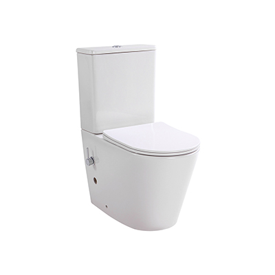 ALONI PRO3028 DUOBLOK - STAAND TOILET MET BIDET - MET BIDETKRAAN KOUD - MET RESERVOIR - MET SPOELMECHANISME - DUBBELE SPOELING 4/6L - MET ZITTING - SOFTCLOSE - 38,5X81,5X63 CM - GLANZEND WIT