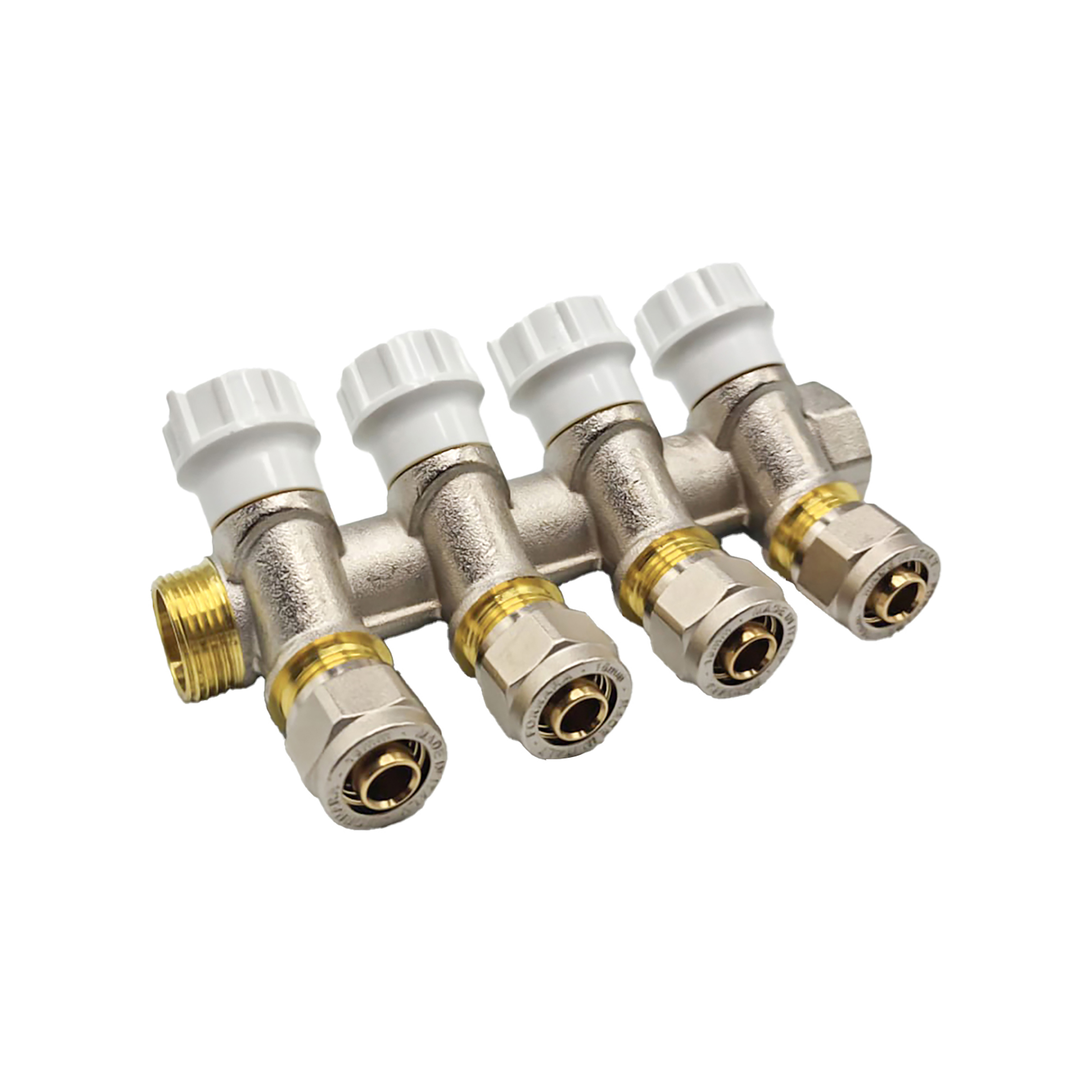 KIT VALVE MANIFOLD 3/4M – 4 OUTLETS 1/2M + COUPLINGS