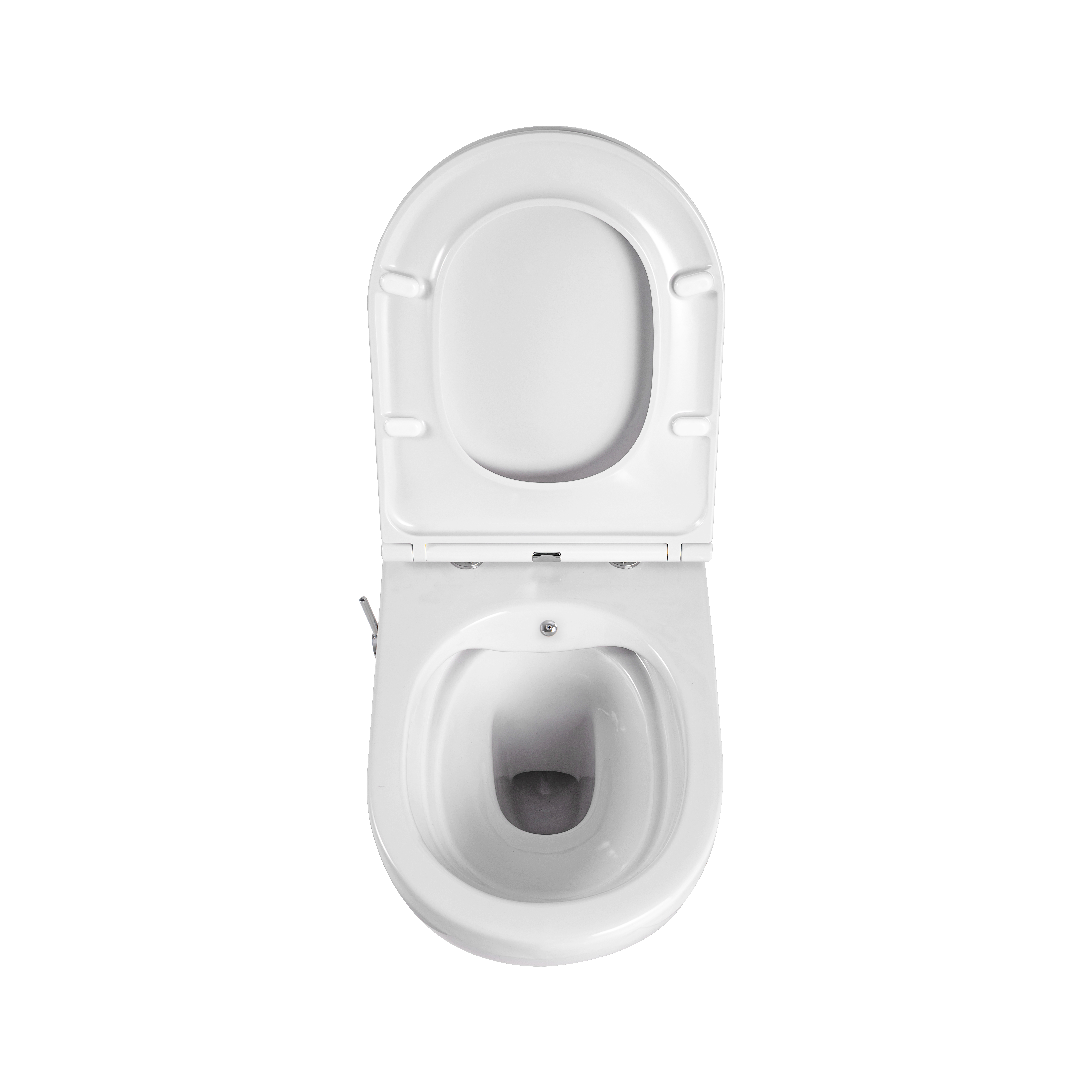 ALONI PRO HANGTOILET MET BIDET - RANDLOOS - MET BIDETKRAAN KOUD EN WARM WATER - MET ZITTING - 52,5CM - GLANZEND WIT