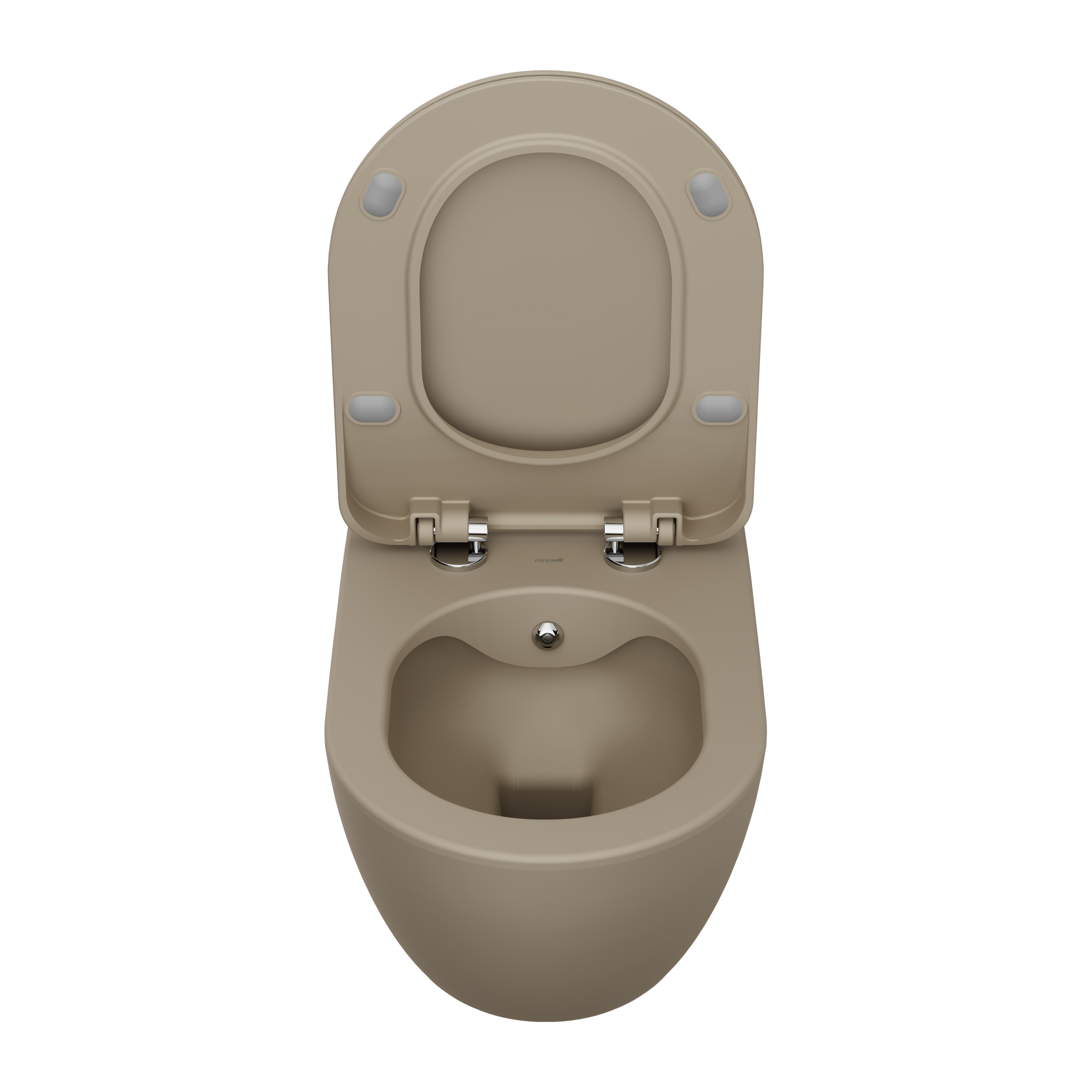 CREAVIT FREE HANGTOILET MET BIDET  - RANDLOOS - ZONDER ZITTING - MAT CAPPUCCINO