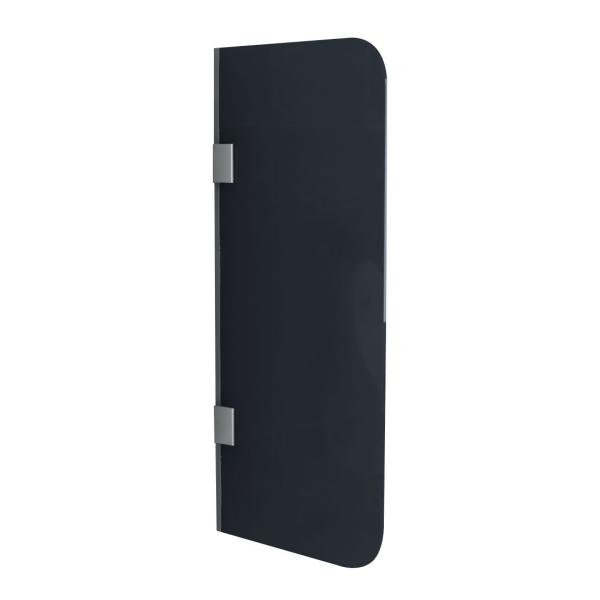 ALONI SCHEIDINGSWAND VOOR URINOIR - 400 X 900MM - CHROME - GRIJS ROOKGLAS