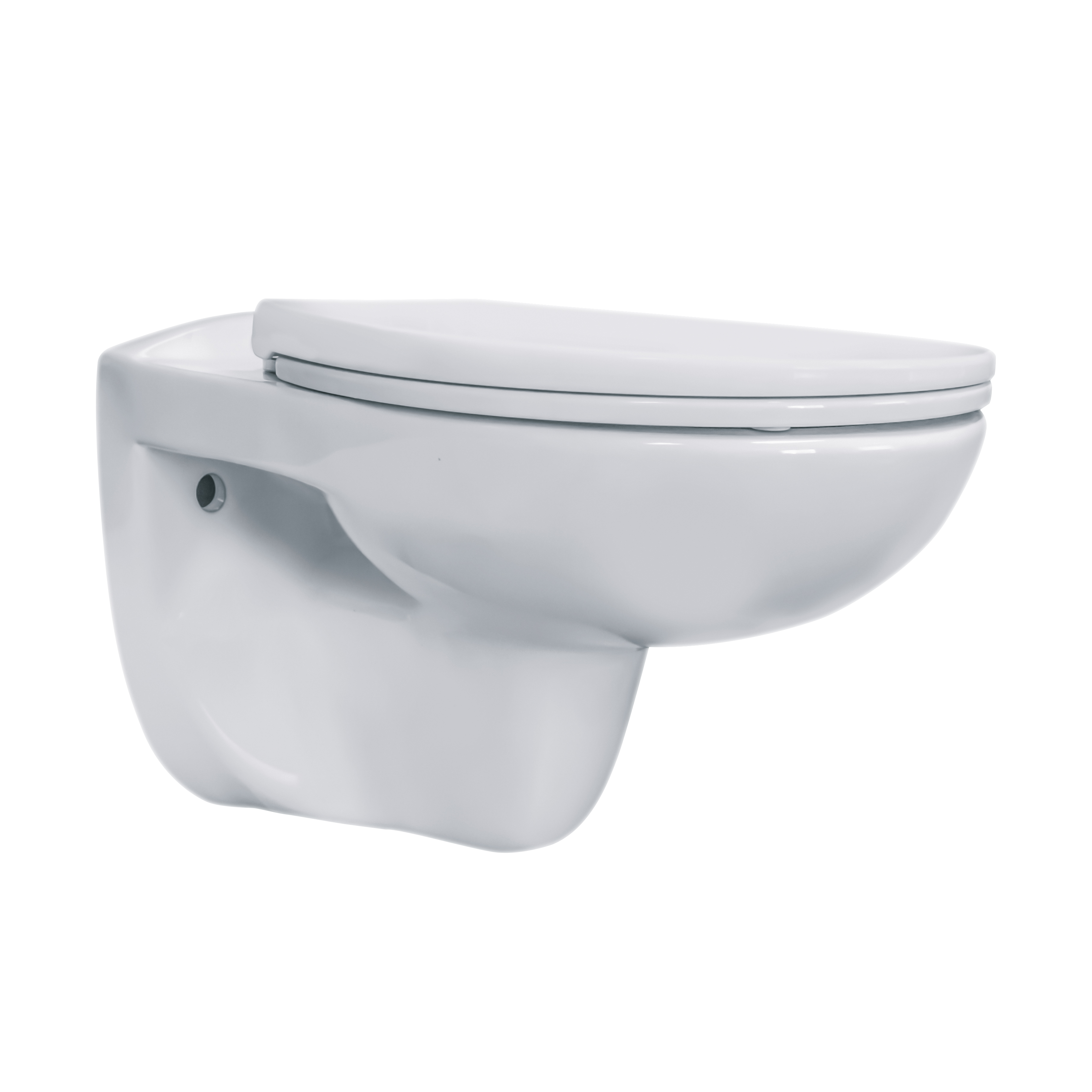 ALONI PRO HANGTOILET - RANDLOOS - MET ZITTING - THERMOPLAST (PP) - SOFT CLOSE - QUICK RELEASE - 35,5X41X54,5 CM - GLANZEND WIT