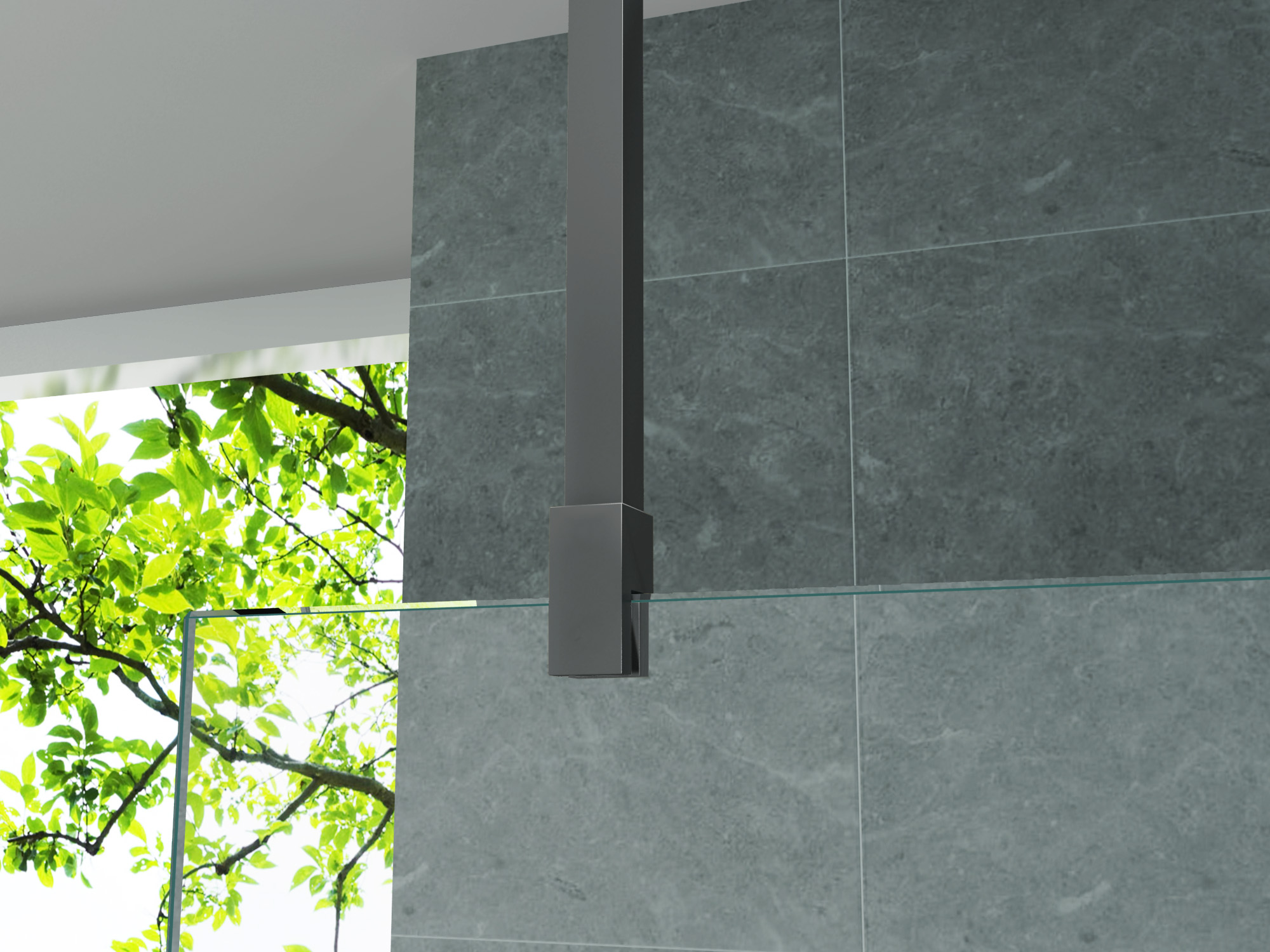 ALONI SUPPORT PLAFOND - RÉGLABLE - 43-80 CM - GUNMETAL
