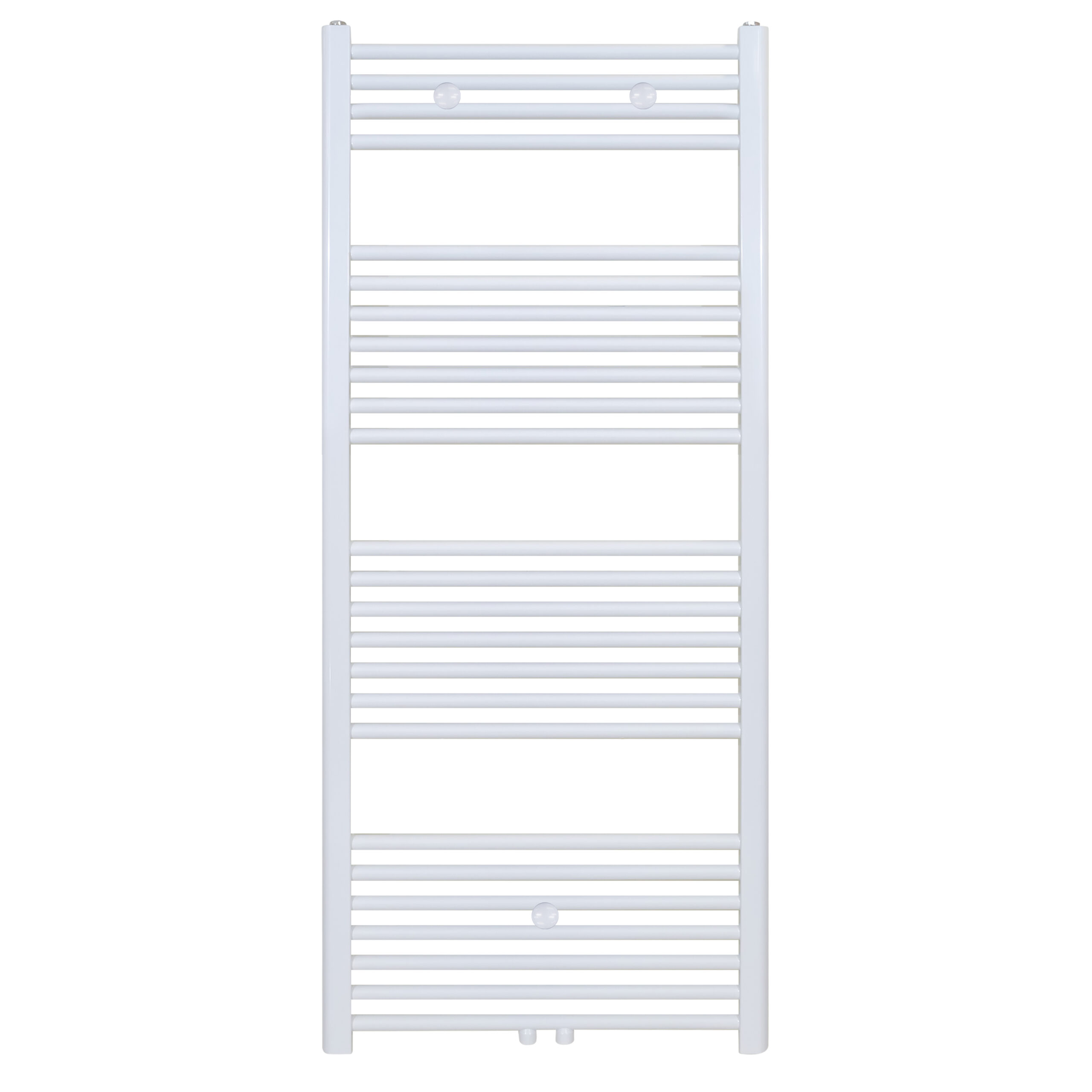 BELRAD HANDDOEKDROGER - LINKS-RECHTS/MIDDENAANSLUITING - 655 WATT - 1400X500CM - GLANZEND WIT