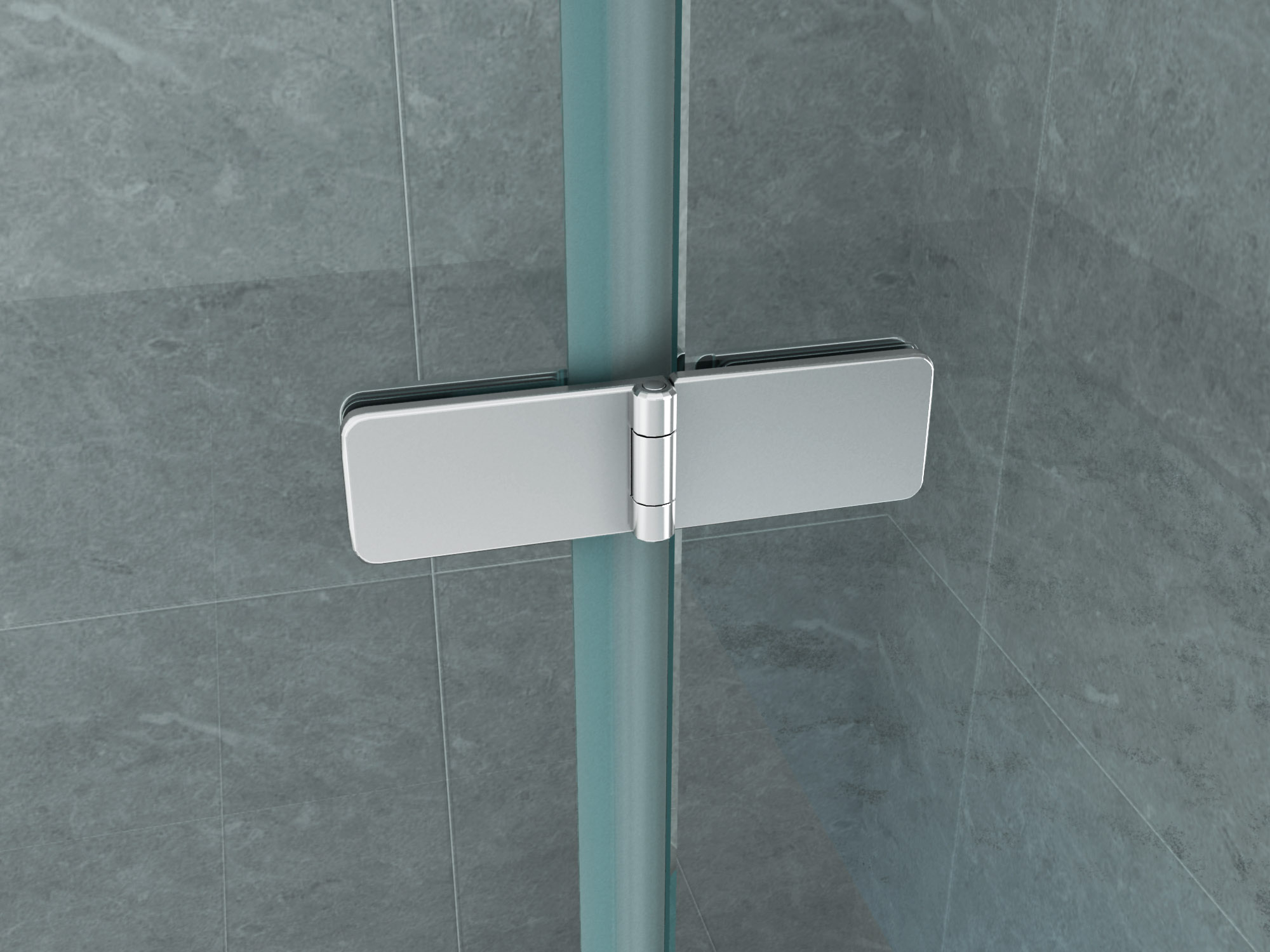 ALONI BATH SCREEN - 3-PANEL - FOLDABLE - 1300 X 1400MM - CHROME - CLEAR GLASS