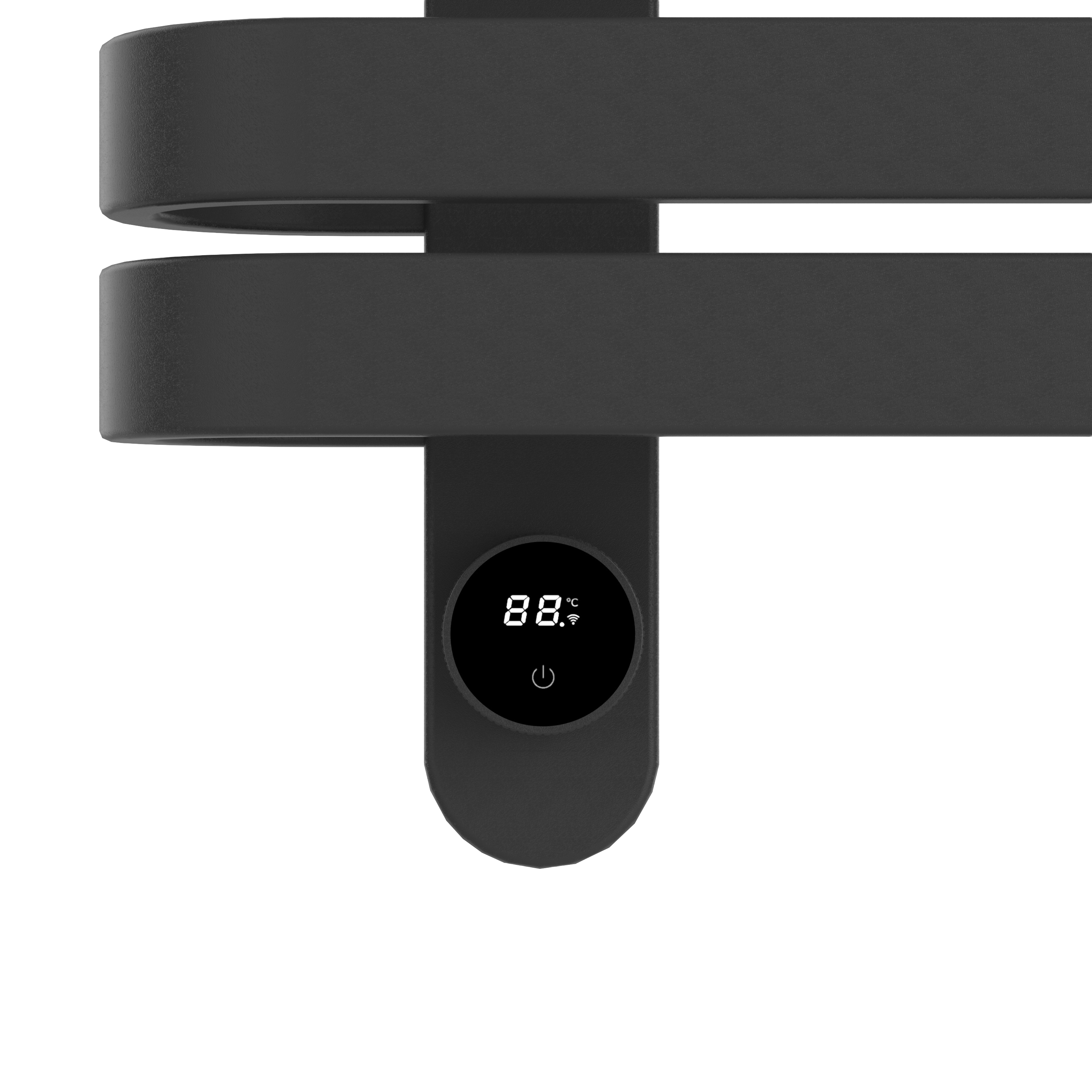 BELRAD ELEKTRISCHE HANDDOEKDROGER - DESIGN - SMART WIFI - AANSLUITING LINKS - 225W - 900X500 MM - MAT ZWART